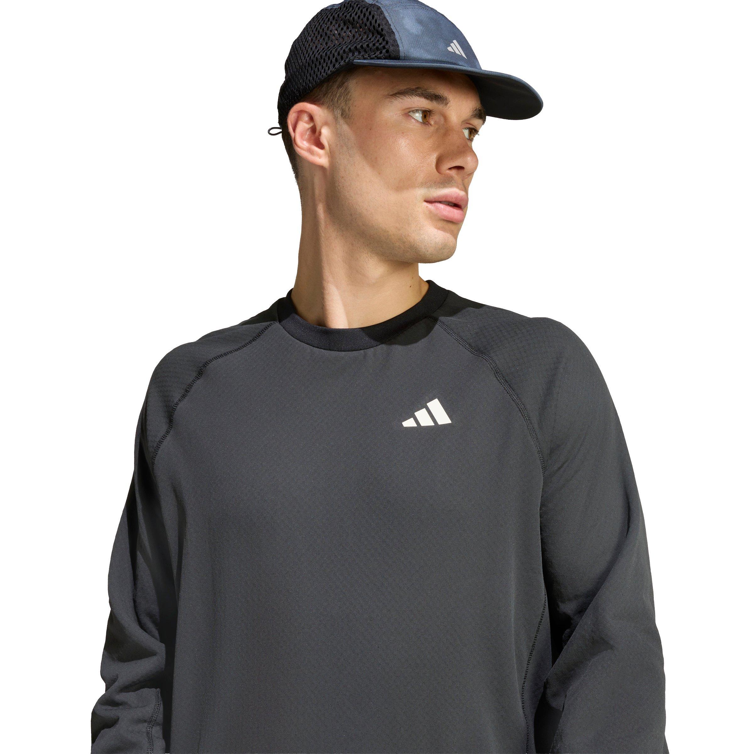 adidas Men's adi365 Fuzzy Knit Crew - Black - BLACK Thumbnail View 3