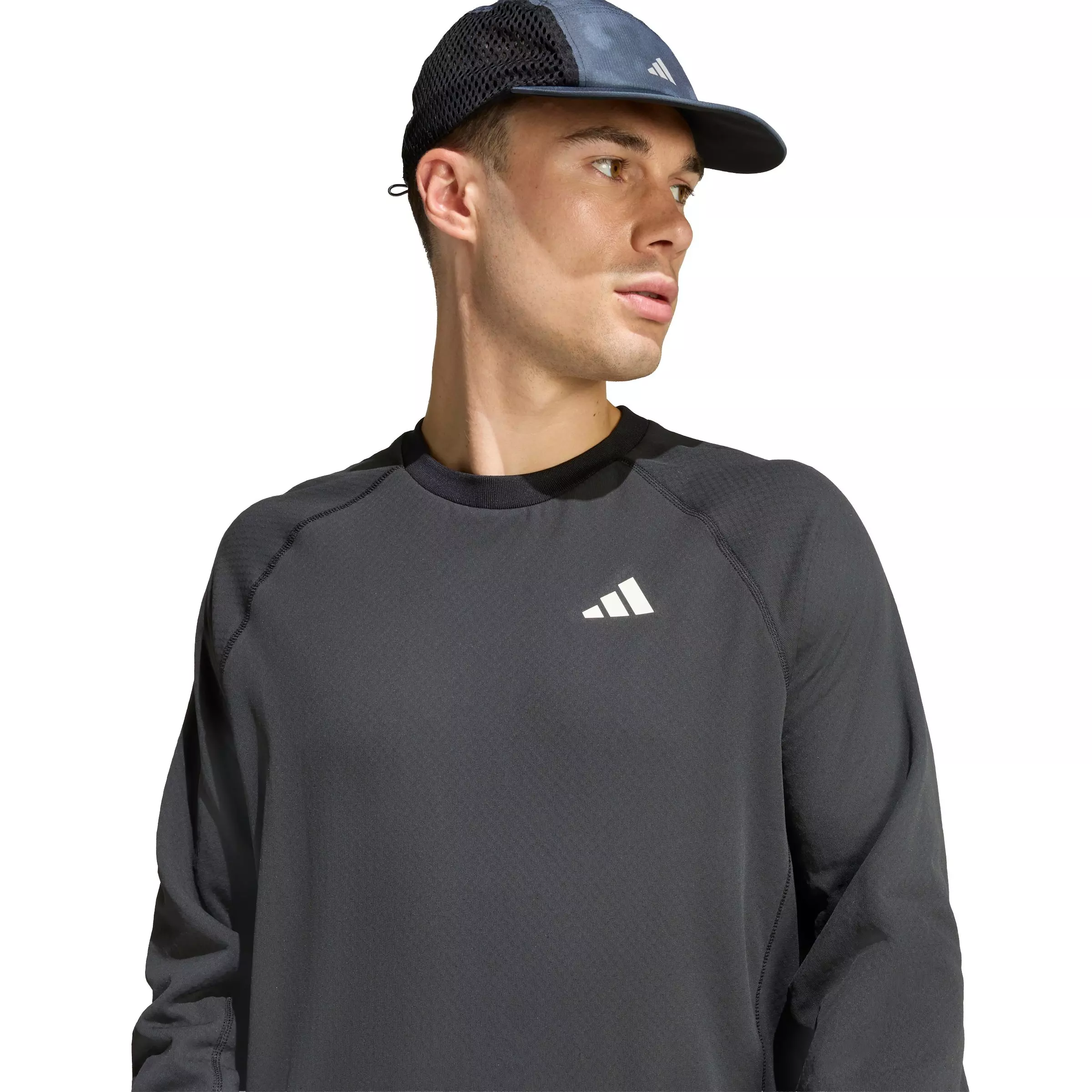 adidas Men's adi365 Fuzzy Knit Crew - Black - BLACK