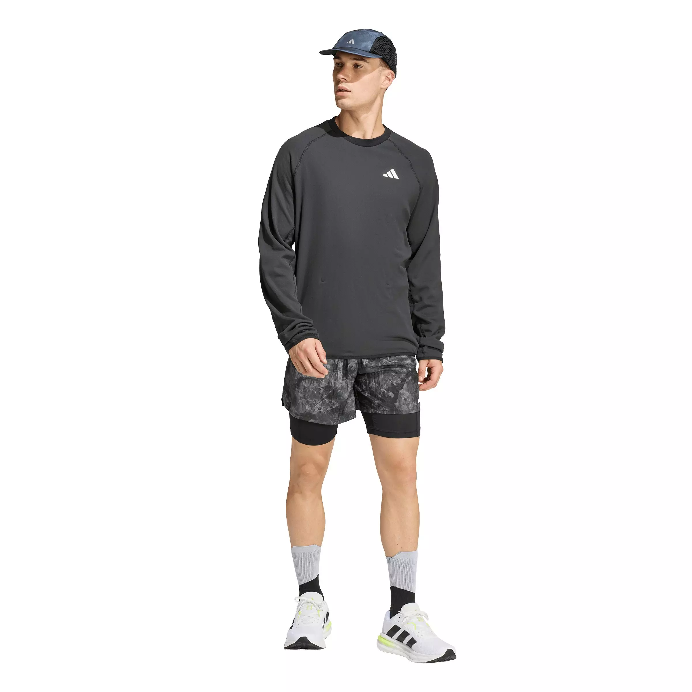 adidas Men's adi365 Fuzzy Knit Crew - Black - BLACK