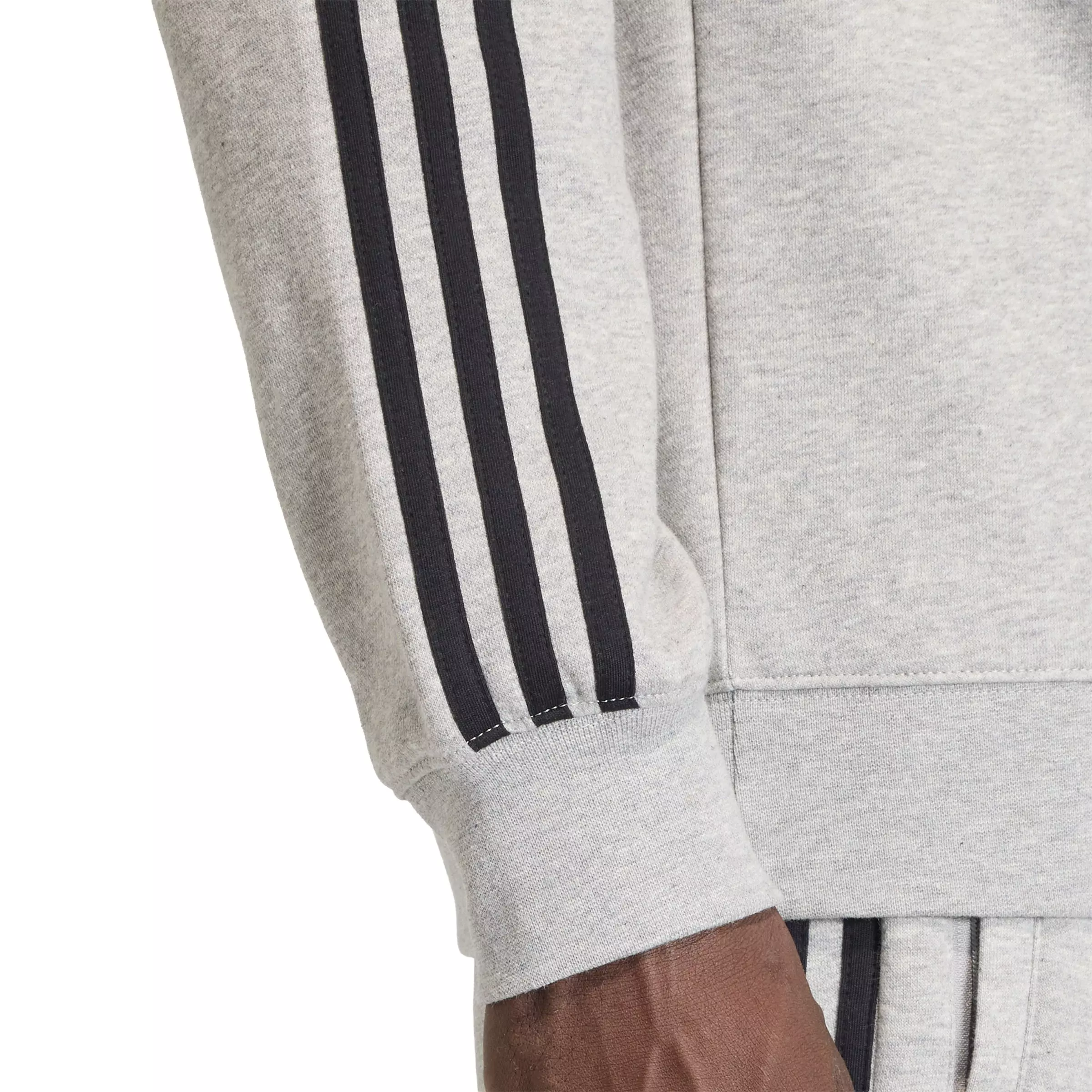 adidas Originals Men's 3-Stripes Crewneck Sweatshirt - Grey - GREY
