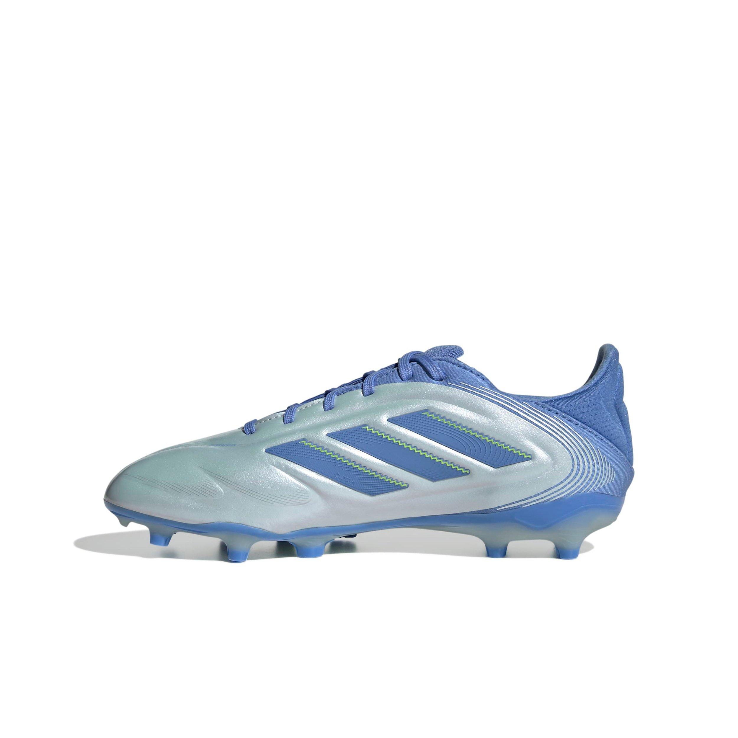 adidas Copa Pure 3 Elite MG Preschool Kids' "Halo Blue/Blue Fusion/Lucid Lemon" Soccer Cleat