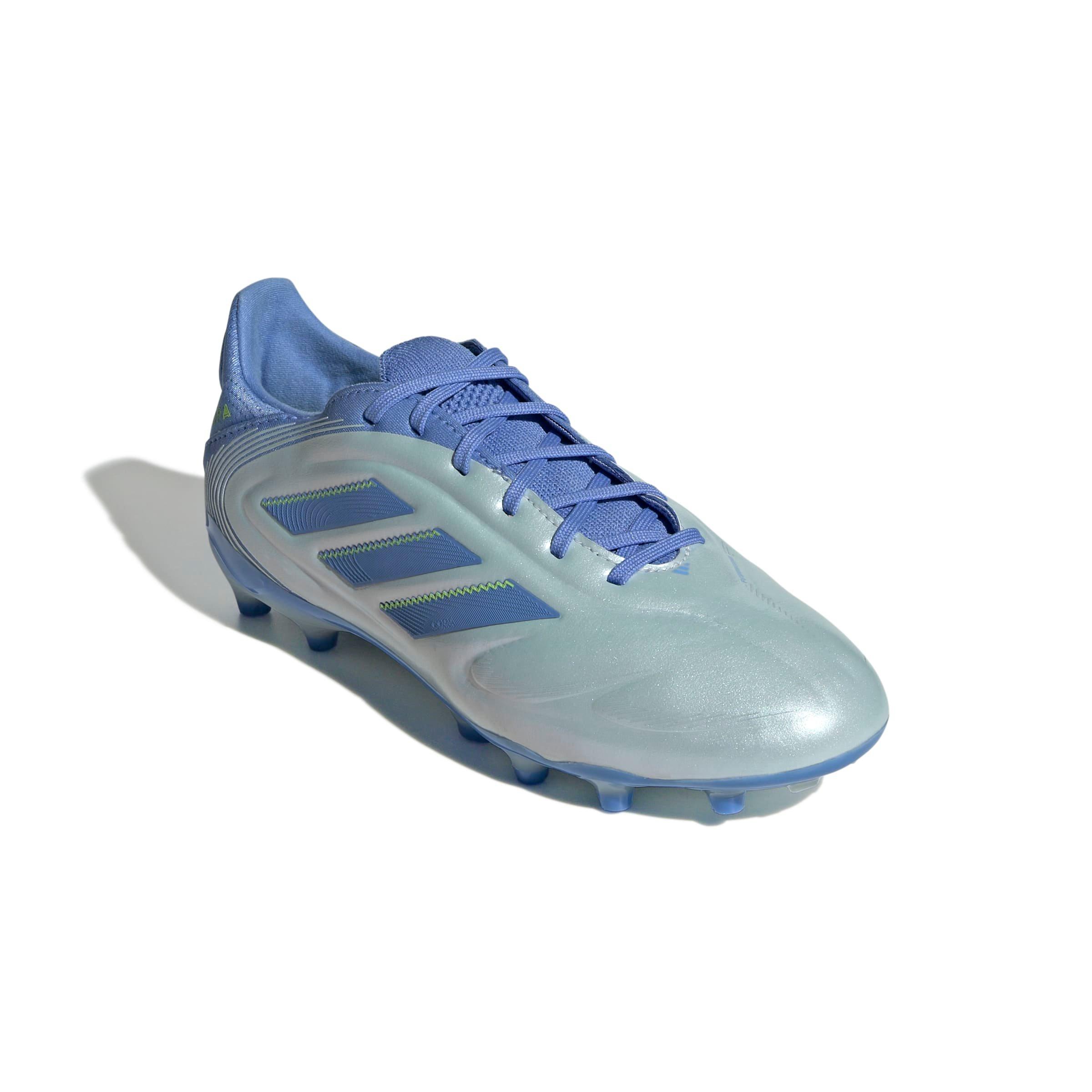 adidas Copa Pure 3 Elite MG Preschool Kids' "Halo Blue/Blue Fusion/Lucid Lemon" Soccer Cleat