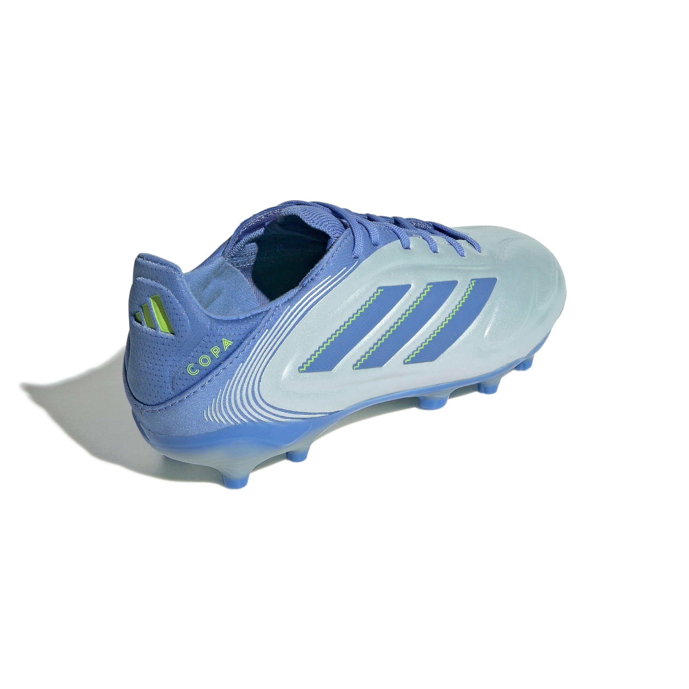 adidas Copa Pure 3 Elite MG Preschool Kids' "Halo Blue/Blue Fusion/Lucid Lemon" Soccer Cleat