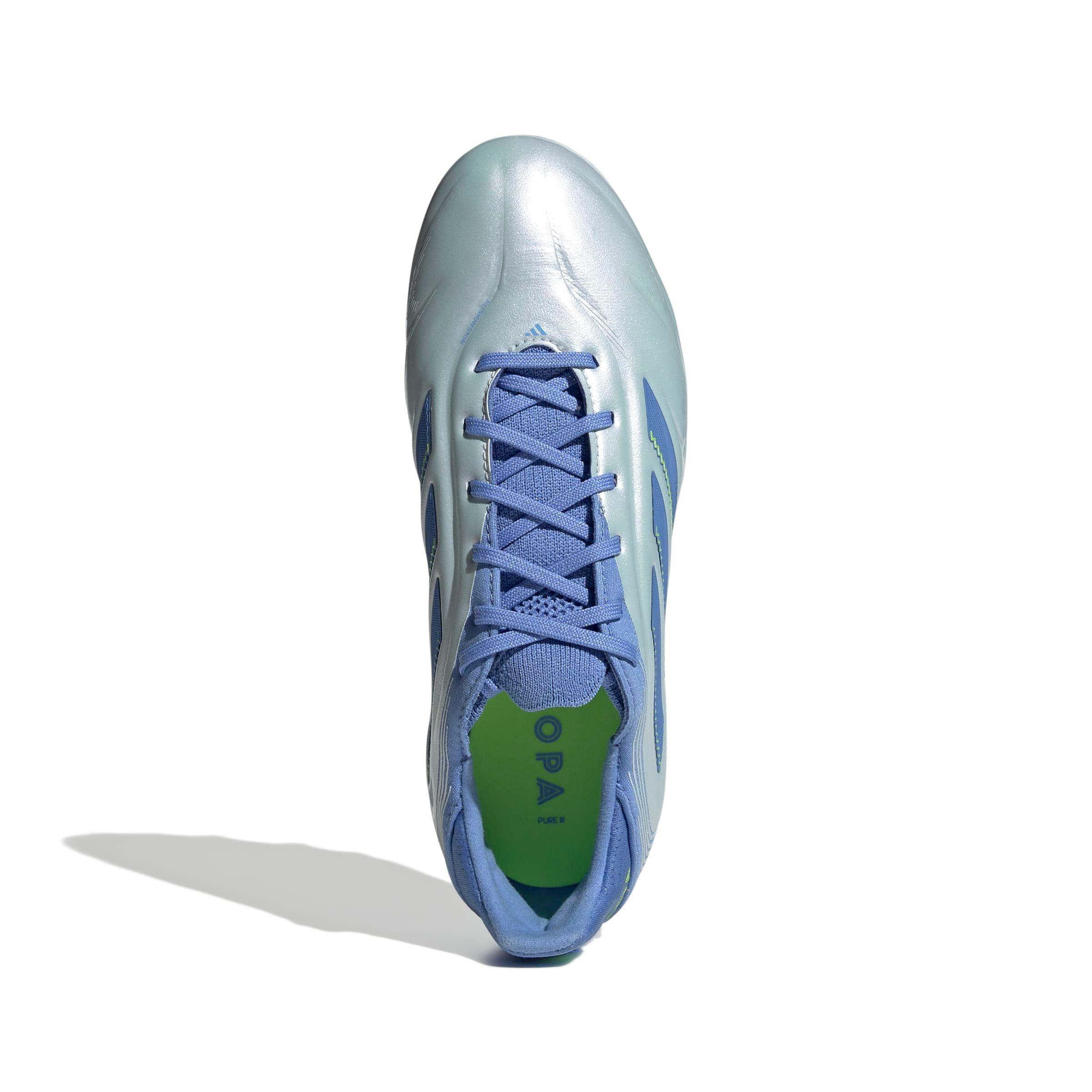 adidas Copa Pure 3 Elite MG Preschool Kids' "Halo Blue/Blue Fusion/Lucid Lemon" Soccer Cleat