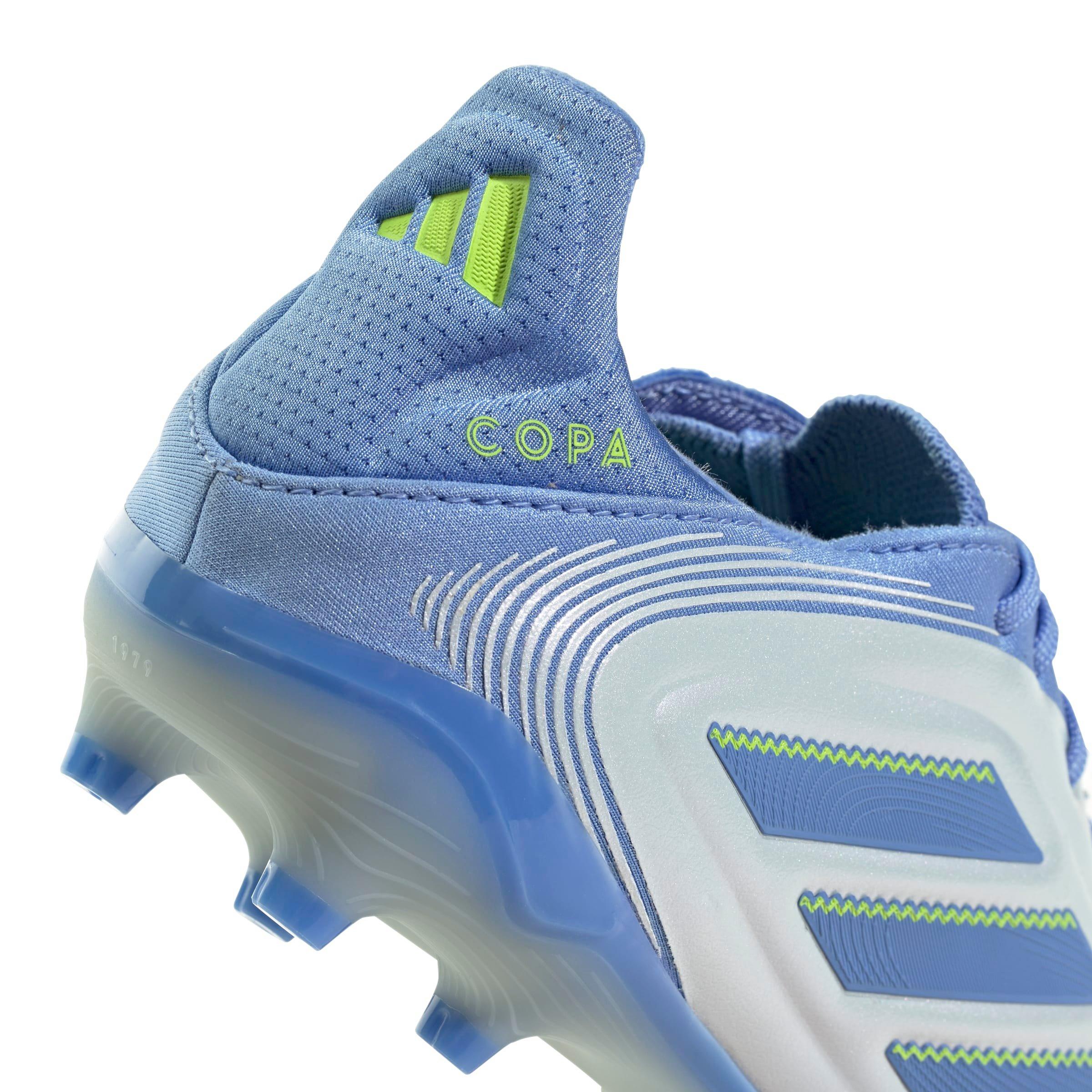 adidas Copa Pure 3 Elite MG Preschool Kids' "Halo Blue/Blue Fusion/Lucid Lemon" Soccer Cleat