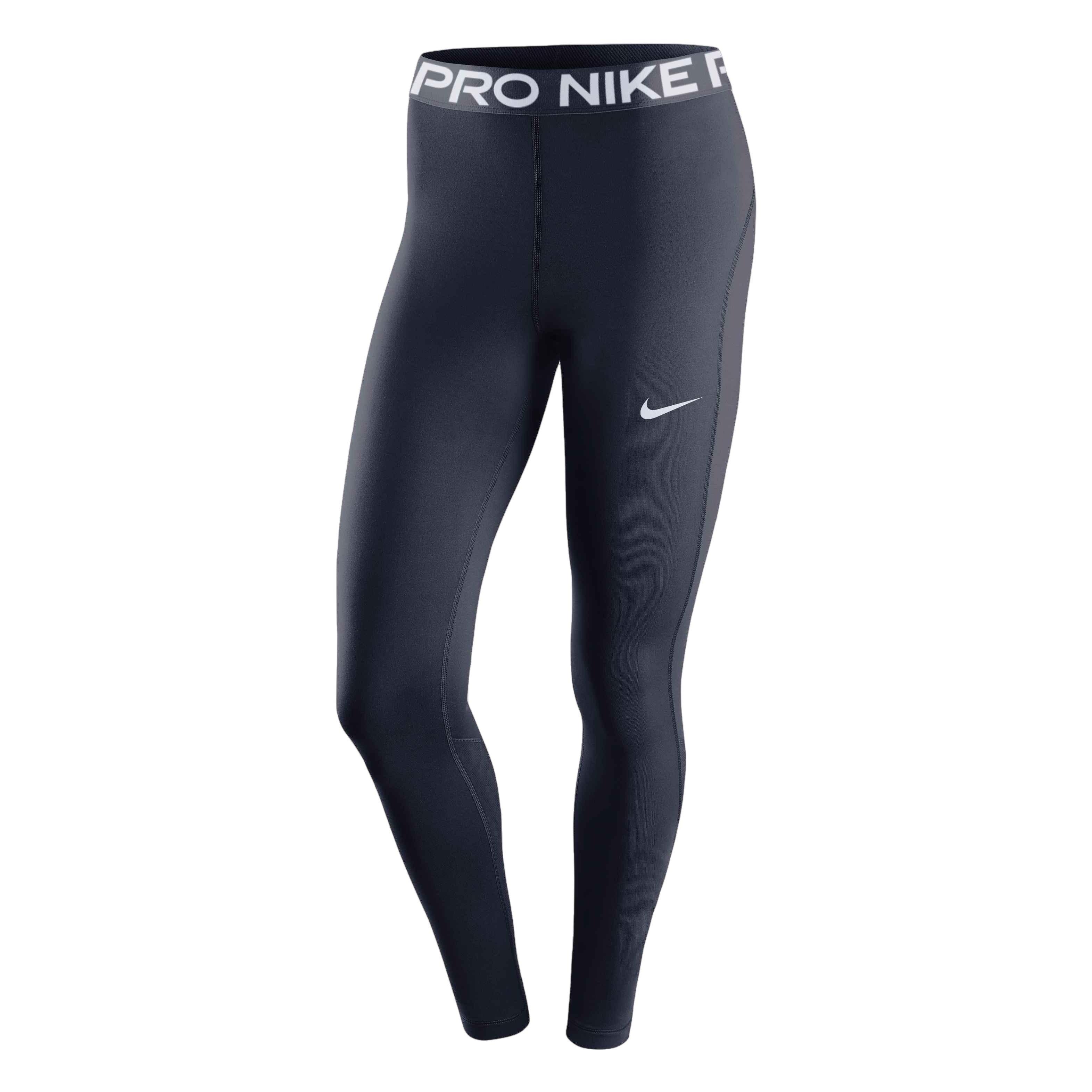 Nike Women's Pro 365 Mid-Rise Mesh-Paneled Leggings-Blue - BLUE Thumbnail View 6