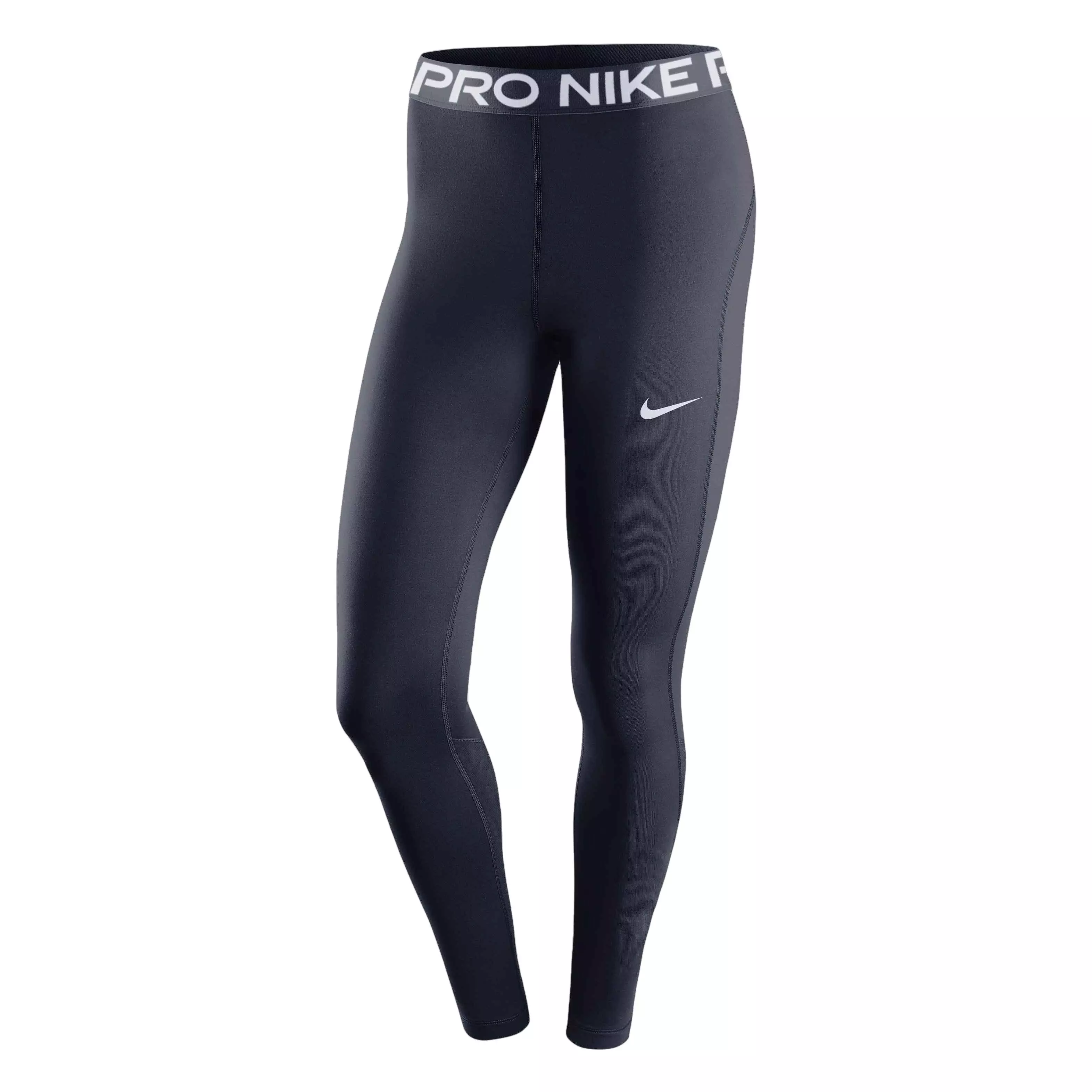 Nike Women's Pro 365 Mid-Rise Mesh-Paneled Leggings-Blue - BLUE