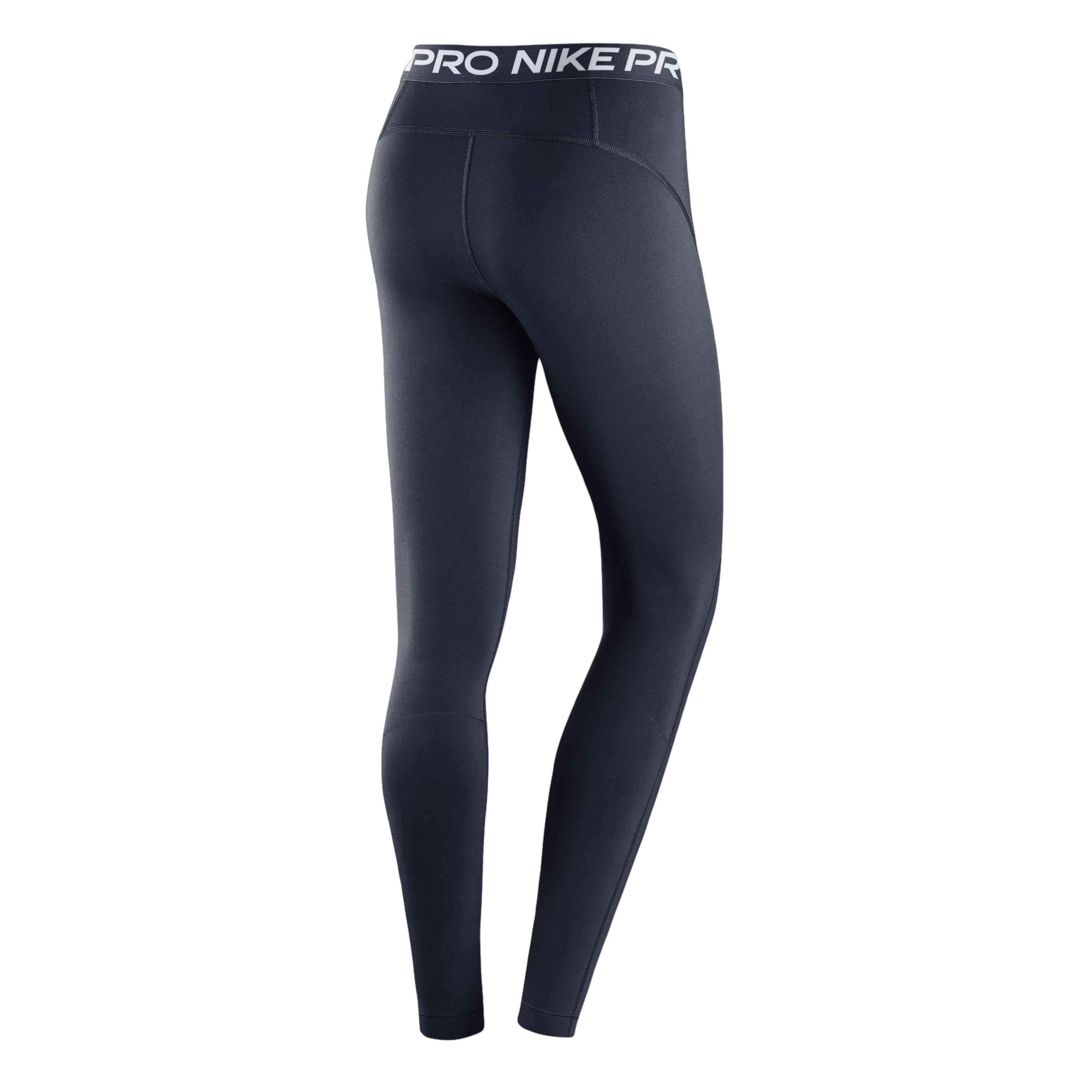 Nike Women's Pro 365 Mid-Rise Mesh-Paneled Leggings-Blue - BLUE Thumbnail View 7