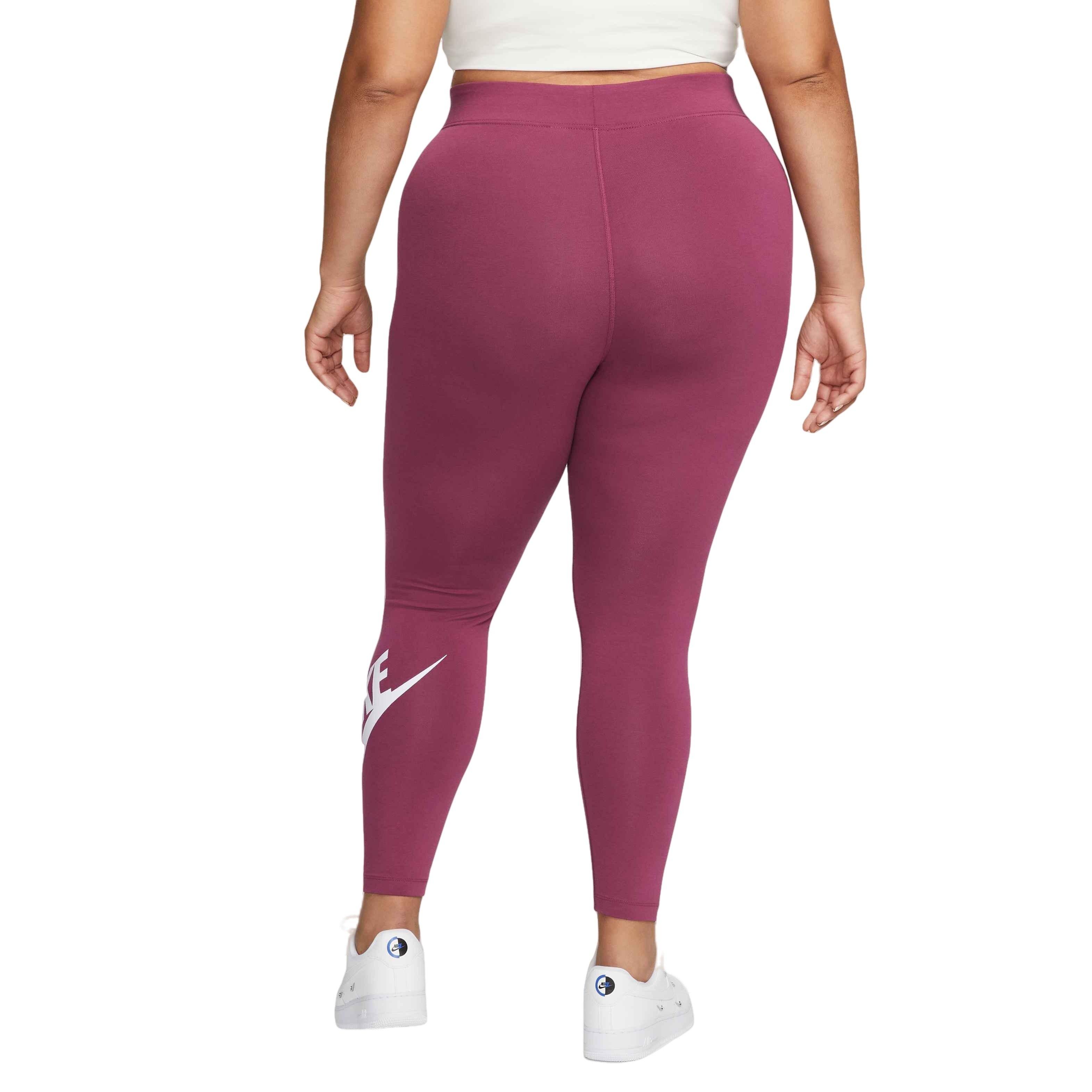 Nike Women's Sportswear​ Essential Graphic​ High-Waisted Logo Leggings-Rosewood  - Hibbett