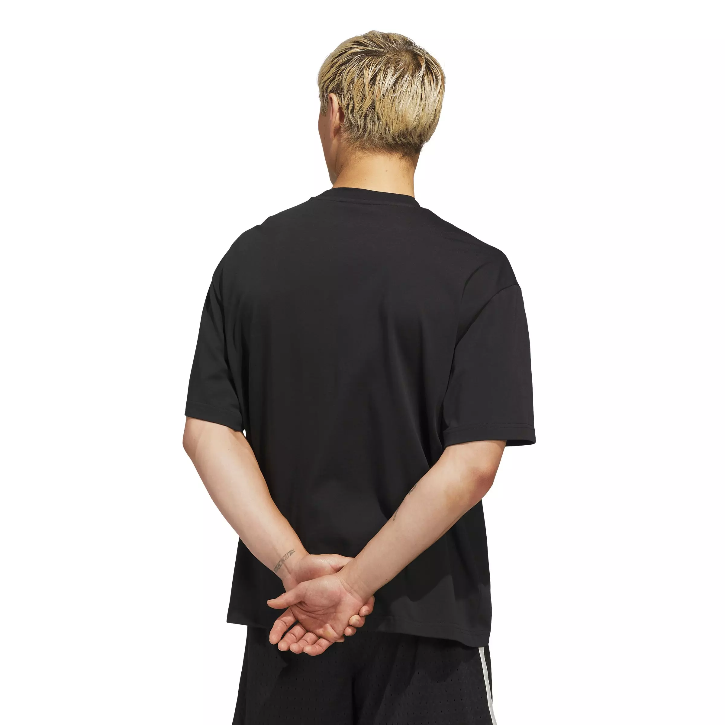 adidas Men's World Wide Hoops Global Basketball T-Shirt - Black - BLACK