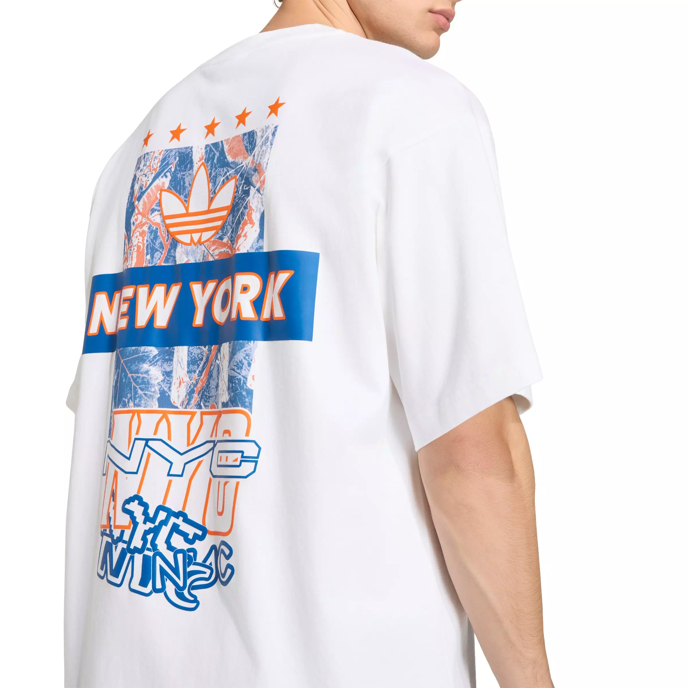 adidas Originals Men's FIFA World Cup 26&trade; Host City New York T-Shirt - White/Royal - WHITE/ROYAL