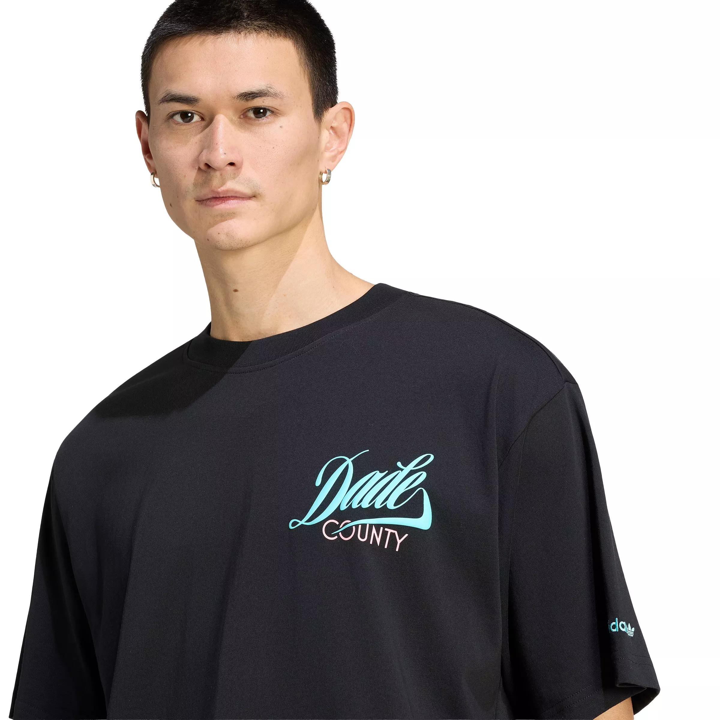 adidas Originals Men's FIFA World Cup 26&trade; Host City Miami T-Shirt - Black/Aqua - BLACK/AQUA