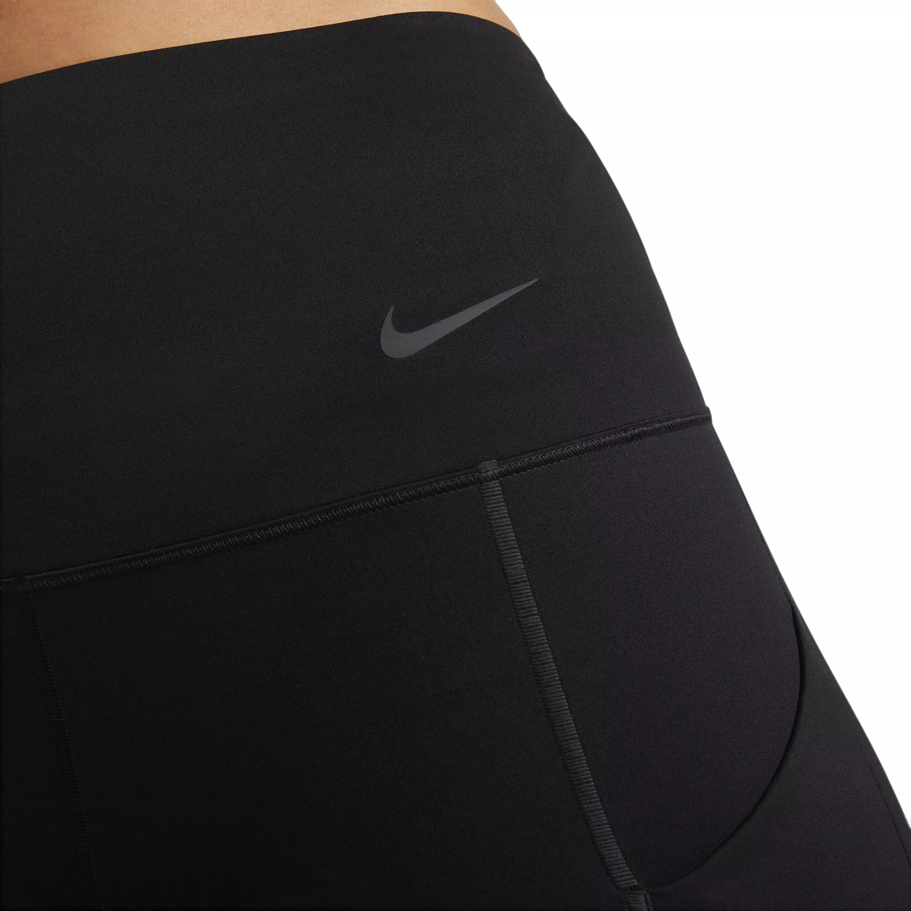 Nike Women's Dri-FIT Go Firm-Support Hight-Waisted Cropped Leggings w/Pockets - BLACK