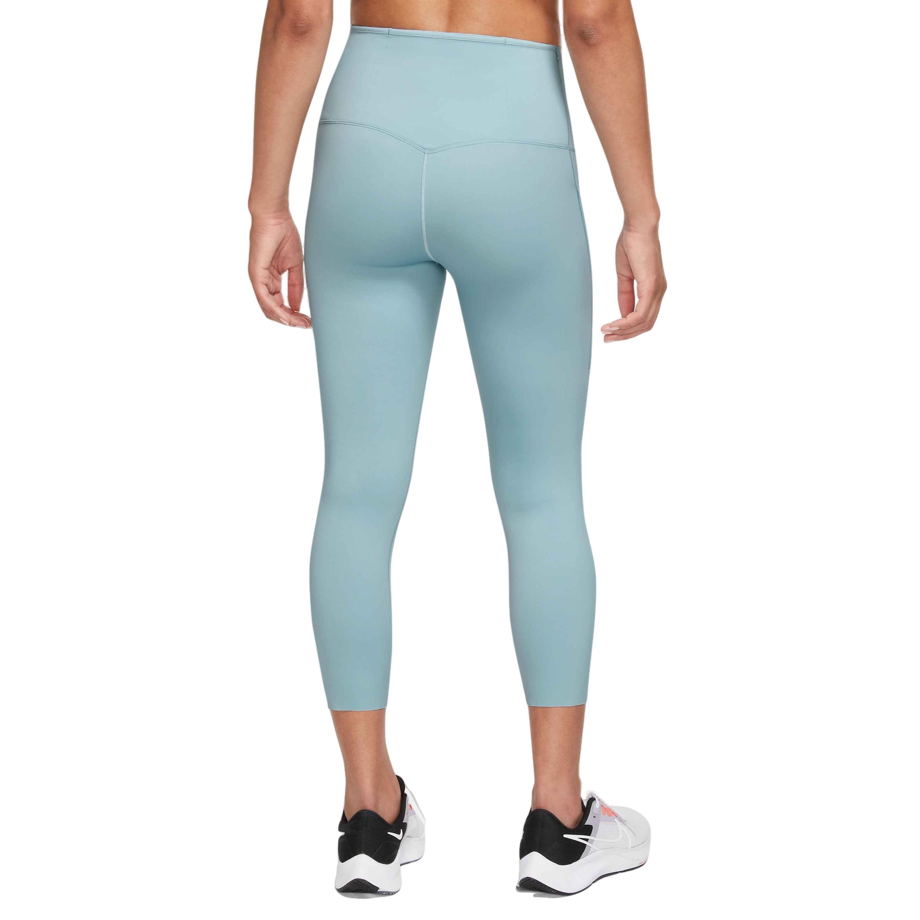 Nike Women's Dri-FIT Go Firm-Support Hight-Waisted Cropped Leggings w/Pockets - BLUE Thumbnail View 2