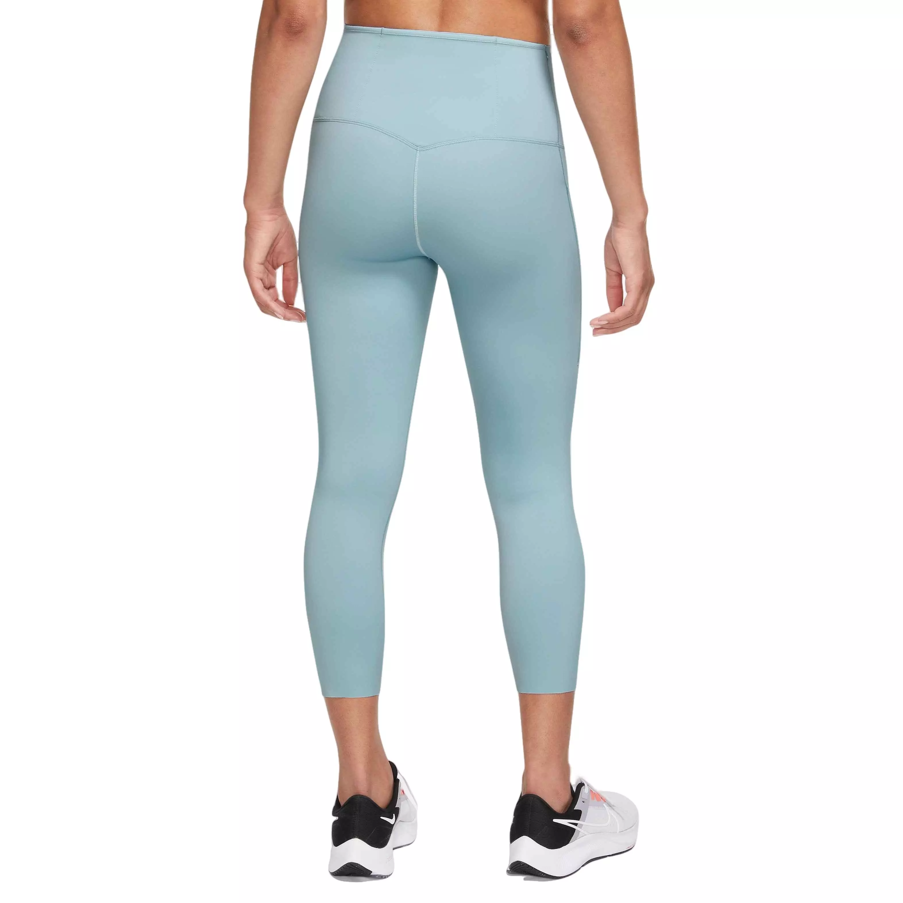 Nike Women's Dri-FIT Go Firm-Support Hight-Waisted Cropped Leggings w/Pockets - BLUE