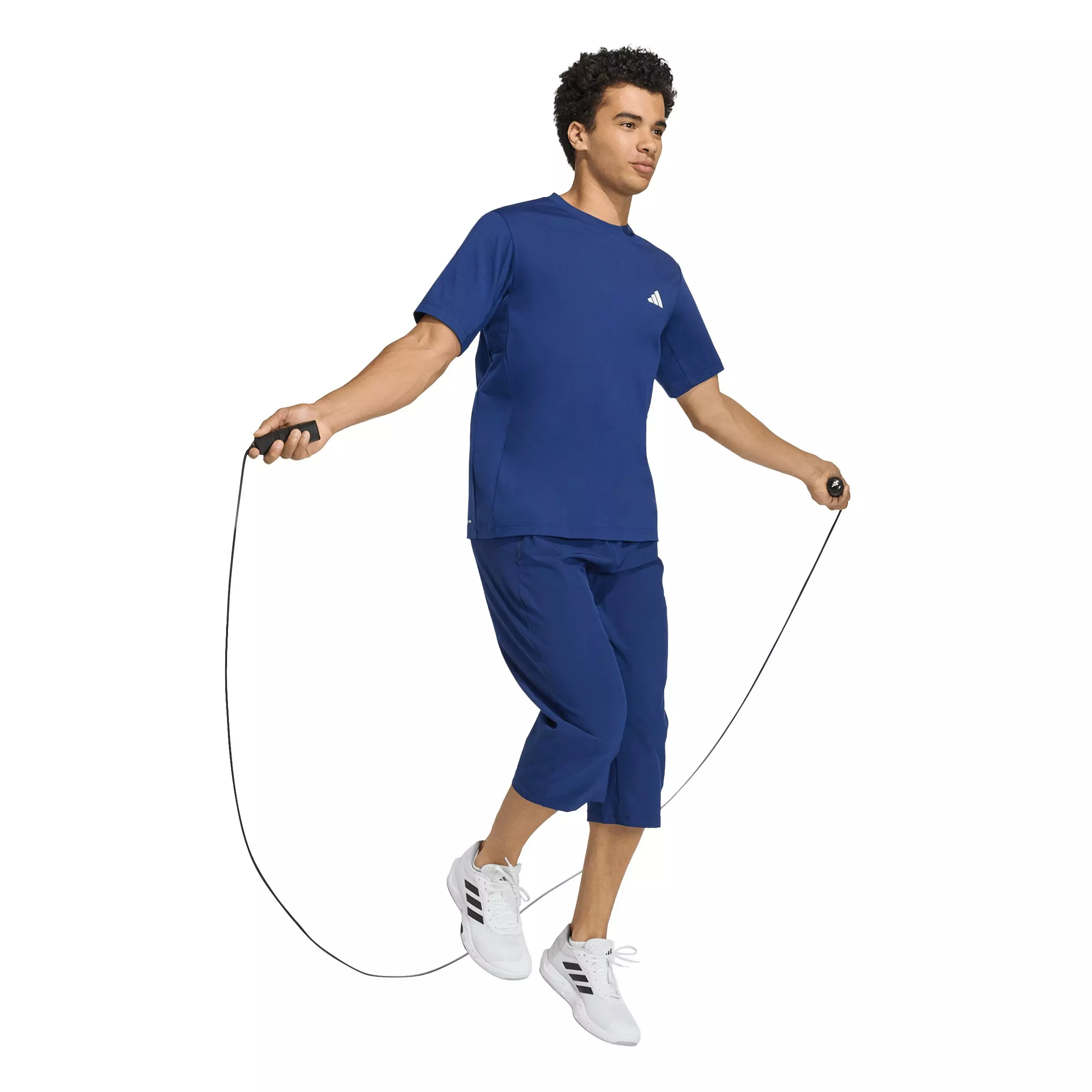 adidas Men's Workout Essentials FeelReady T-Shirt - Dark Blue - DARK BLUE