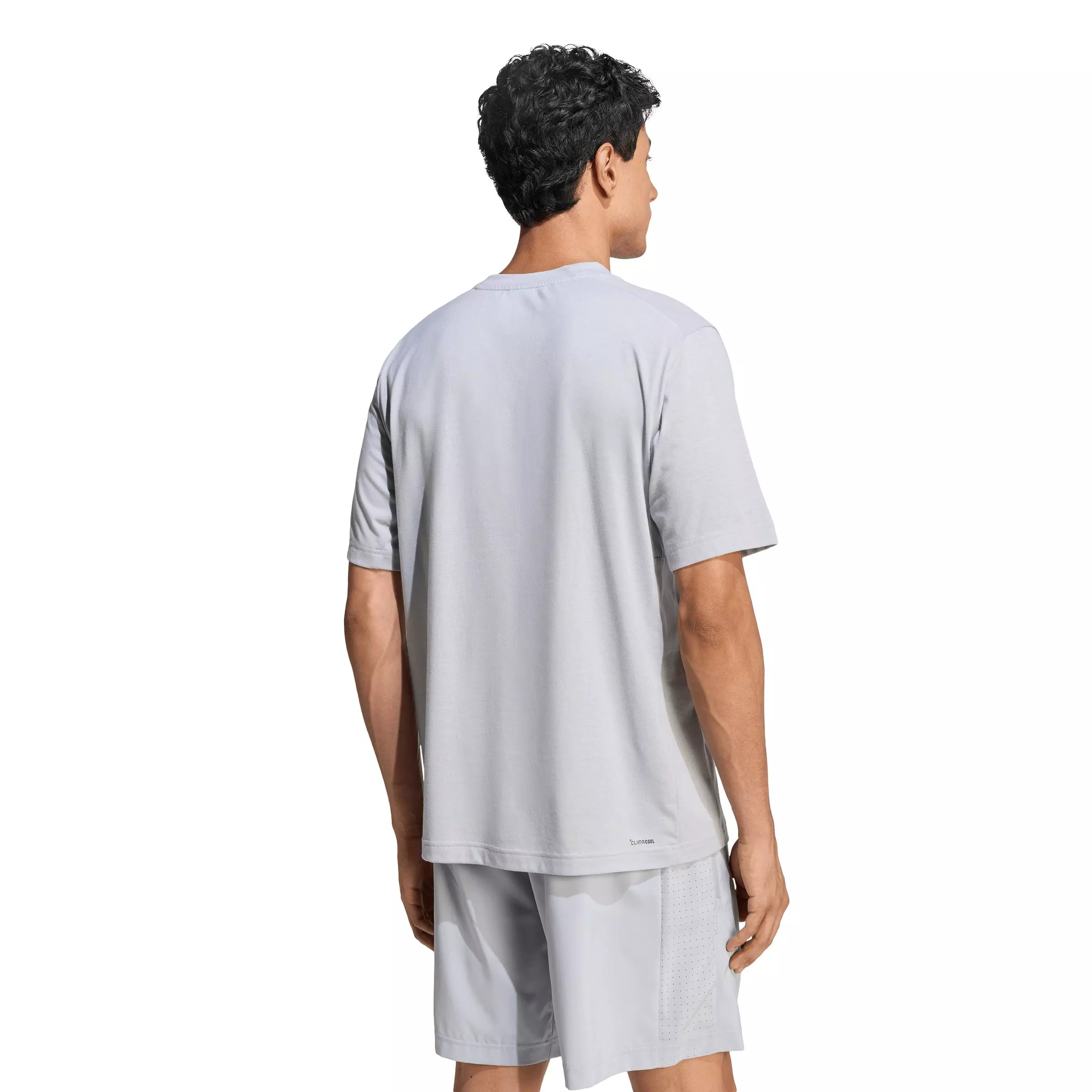 adidas Men's Workout Essentials FeelReady T-Shirt - Silver - SILVER