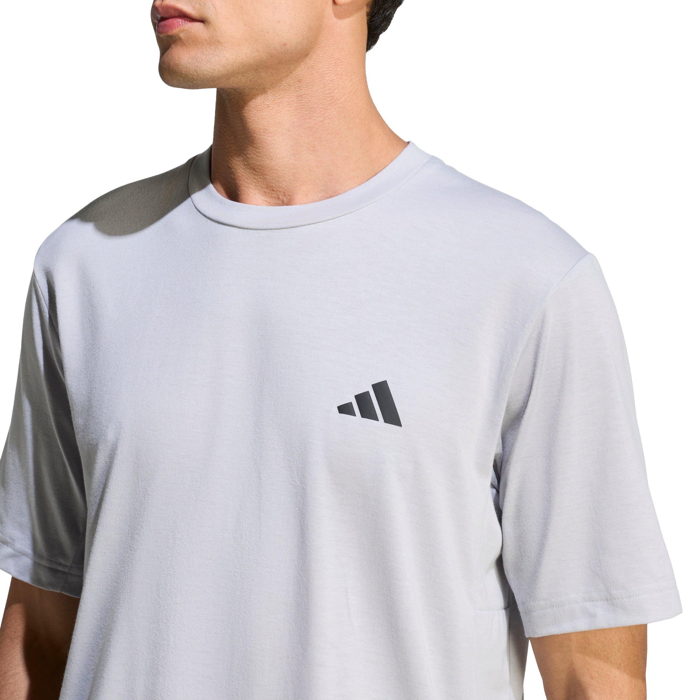 adidas Men's Workout Essentials FeelReady T-Shirt - Silver - SILVER Thumbnail View 3