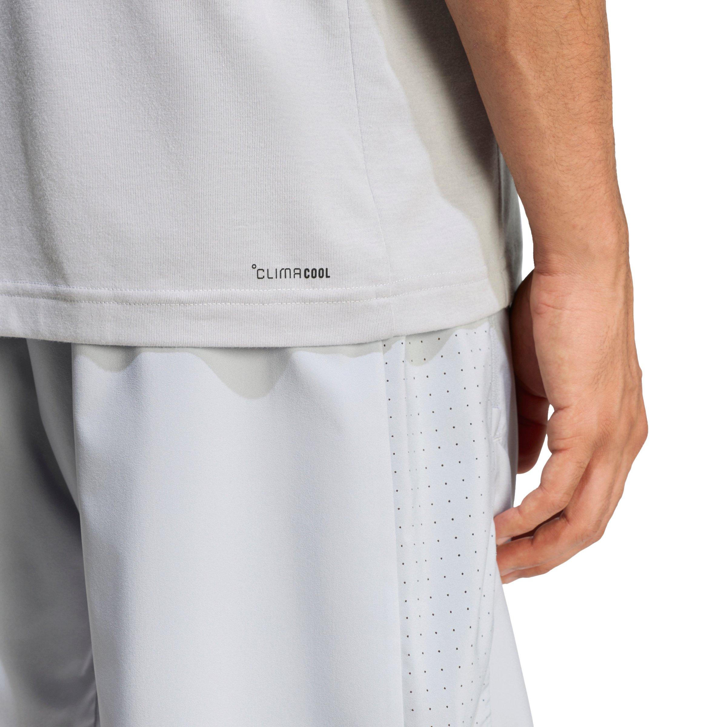 adidas Men's Workout Essentials FeelReady T-Shirt - Silver - SILVER Thumbnail View 4