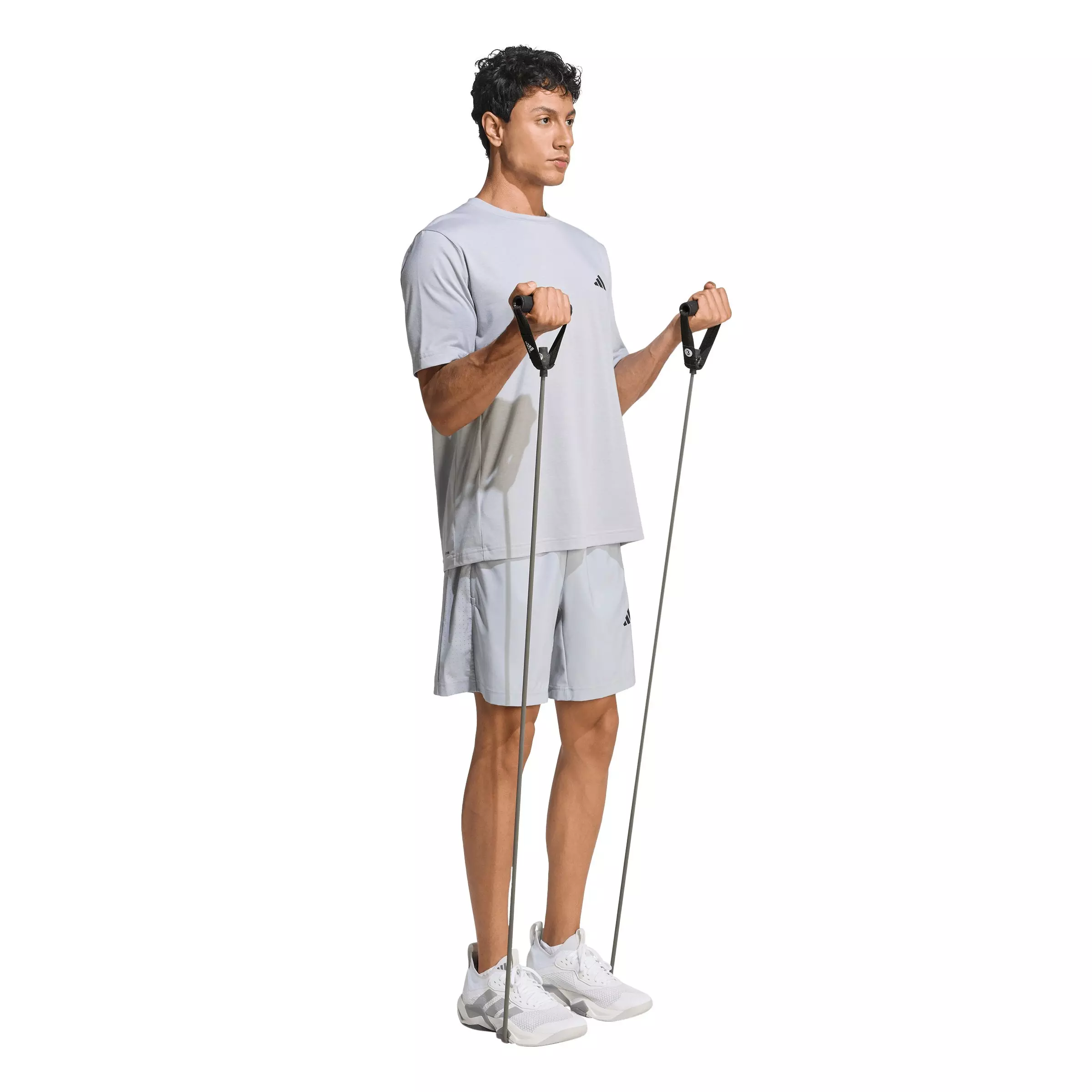 adidas Men's Workout Essentials FeelReady T-Shirt - Silver - SILVER