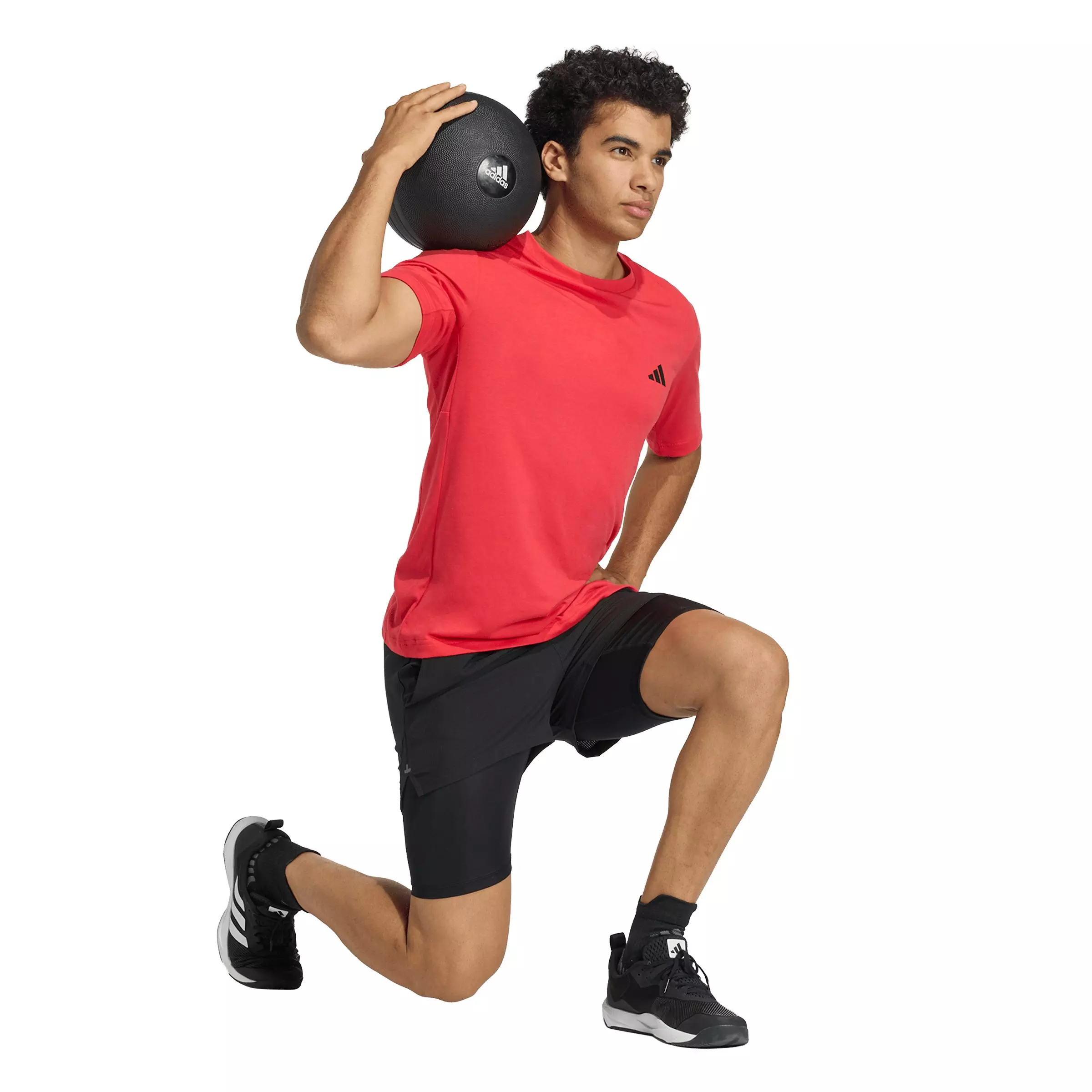 adidas Men's Workout Essentials FeelReady T-Shirt - Red - RED