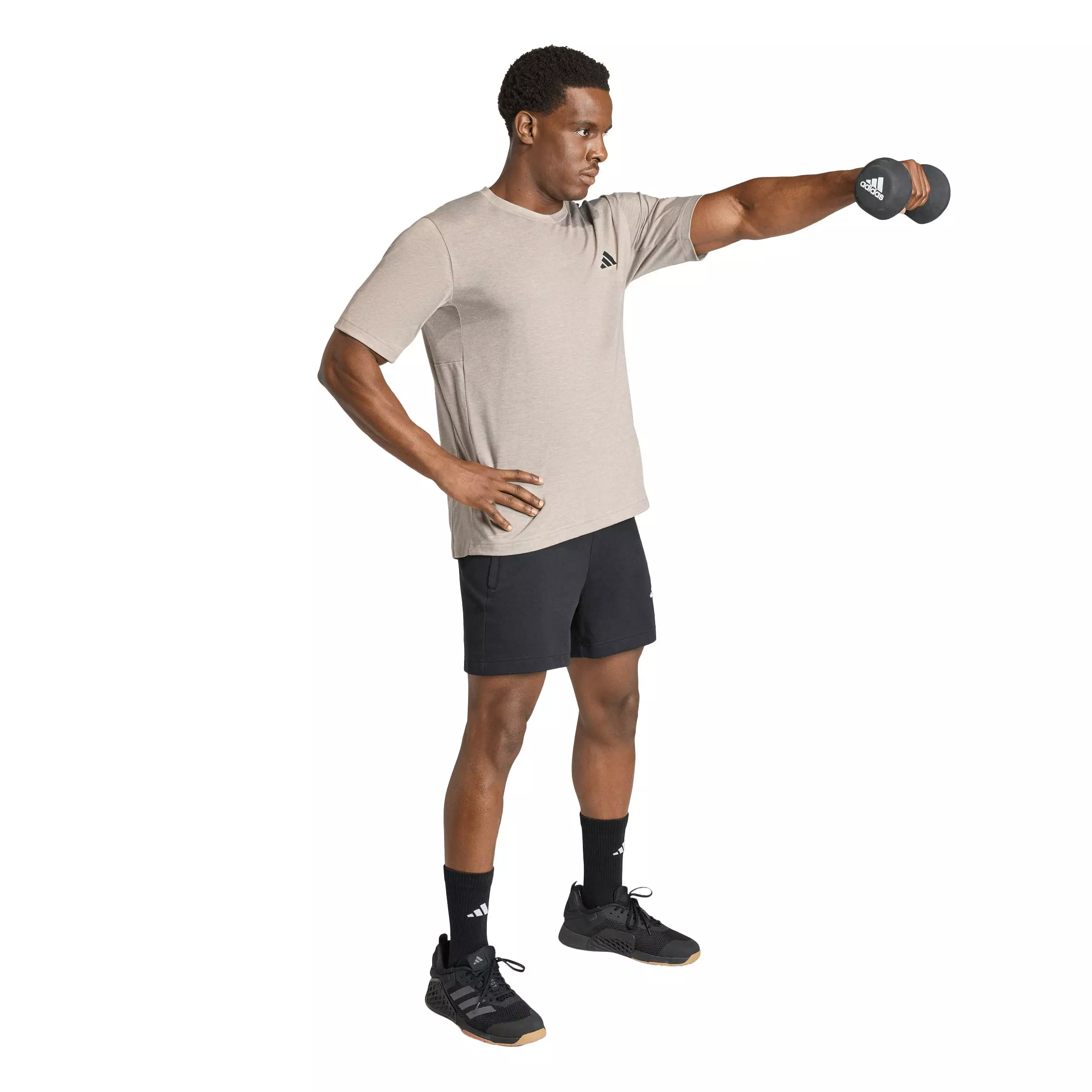 adidas Men's Workout Essentials FeelReady T-Shirt - Grey - GREY