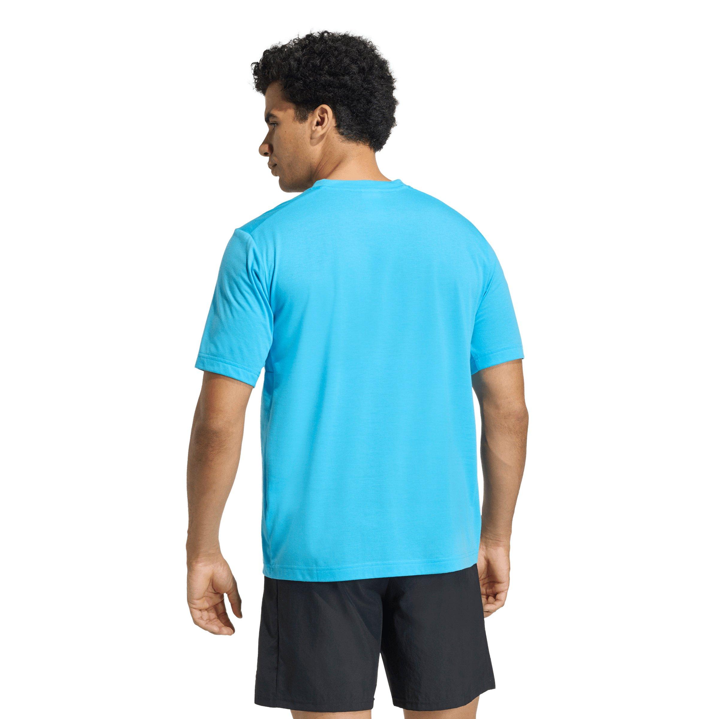 adidas Men's Workout Essentials FeelReady T-Shirt - Aqua - AQUA Thumbnail View 2