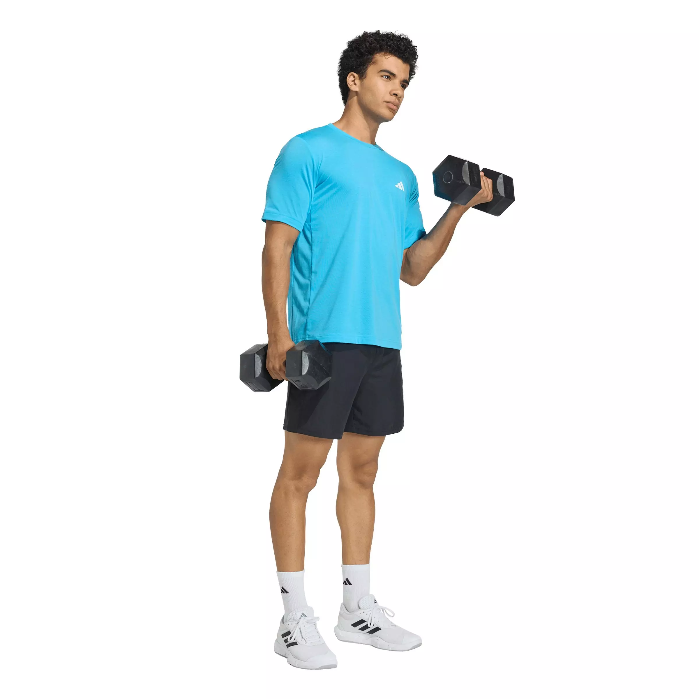 adidas Men's Workout Essentials FeelReady T-Shirt - Aqua - AQUA