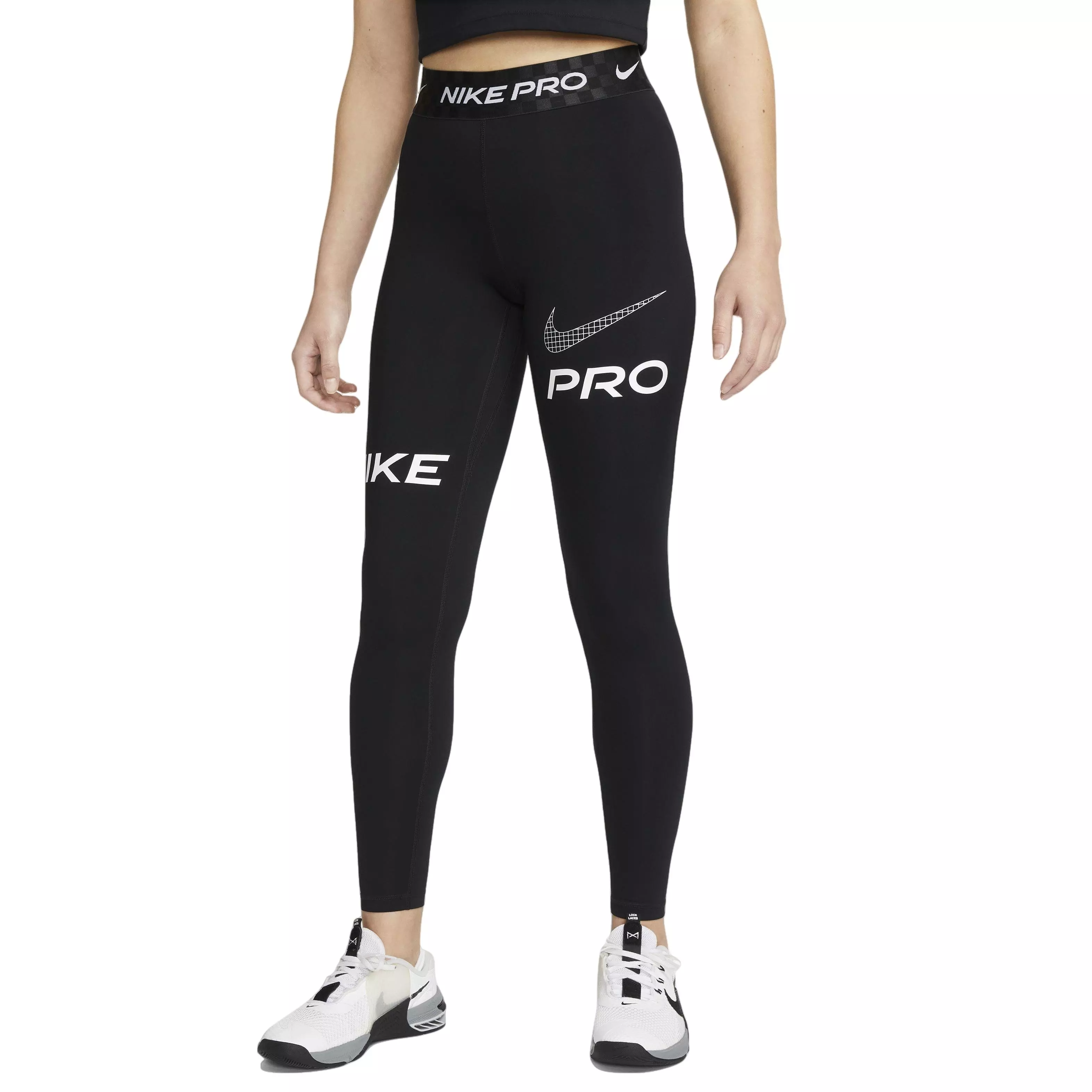 Nike Women's Pro Dri-FIT​ MR Full-Length Graphic Training Leggings -  Hibbett