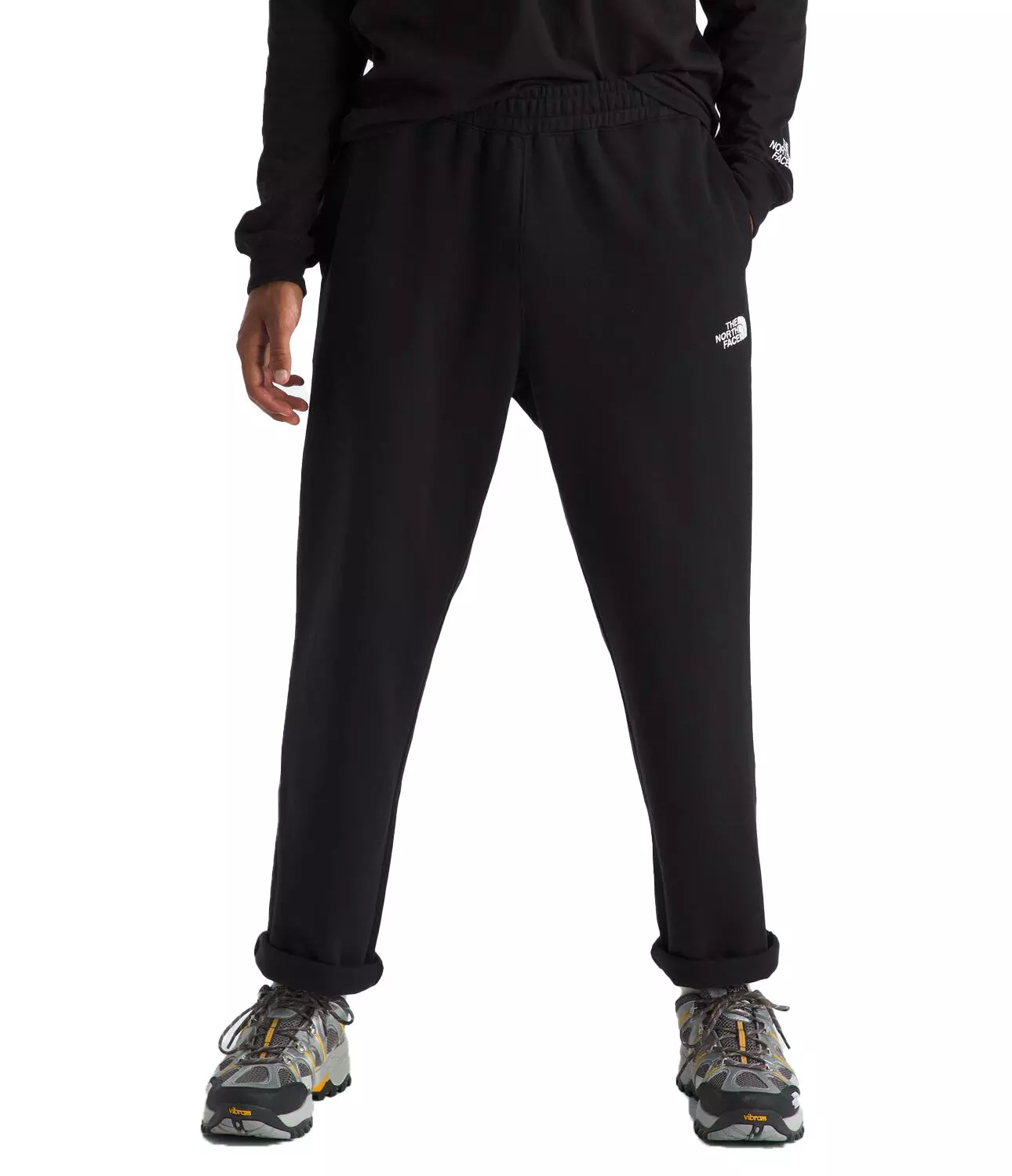 The North Face Men's Evolution Straight Leg Sweatpants -Black/White - BLACK/WHITE
