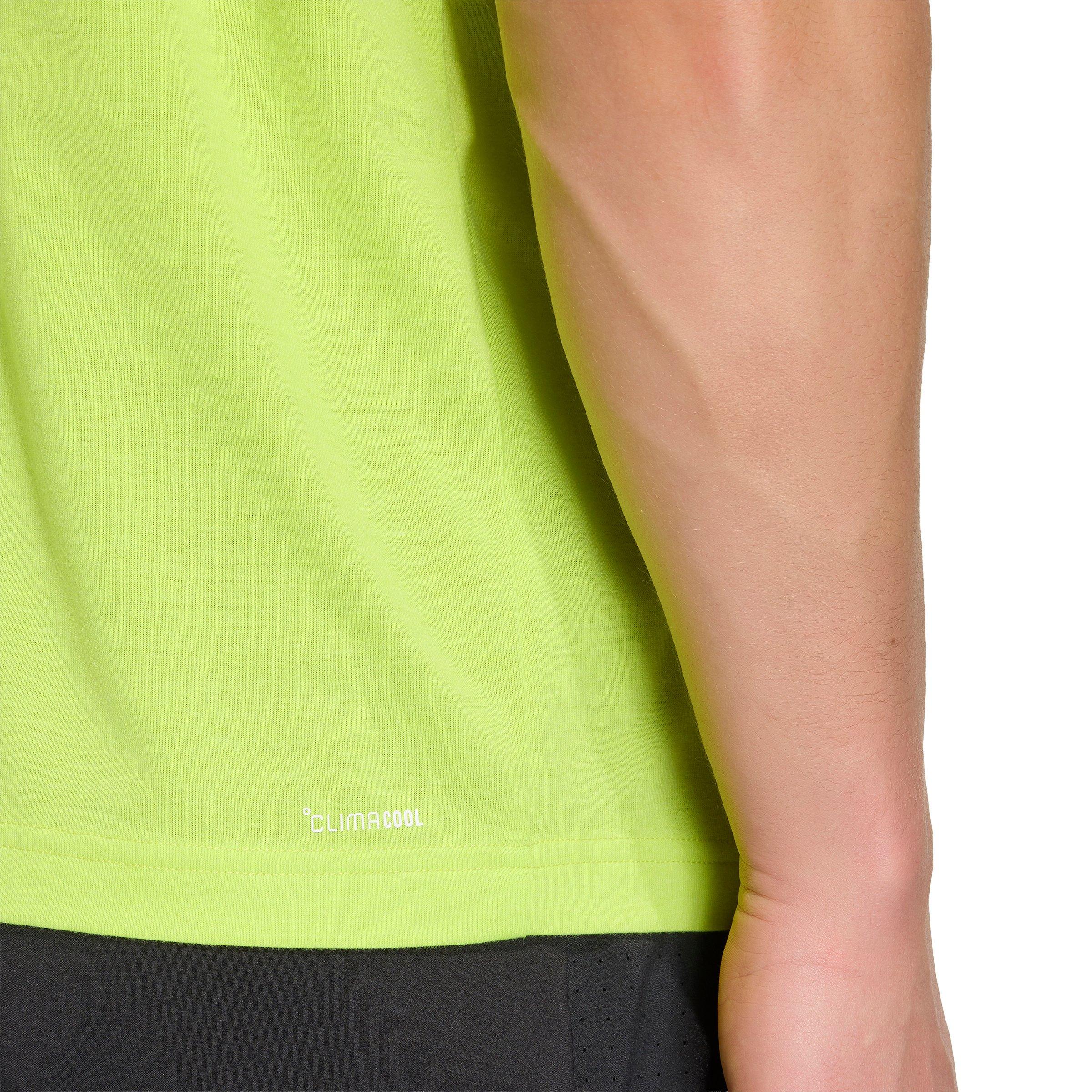 adidas Men's Workout Essentials FeelReady T-Shirt - Yellow - YELLOW Thumbnail View 4