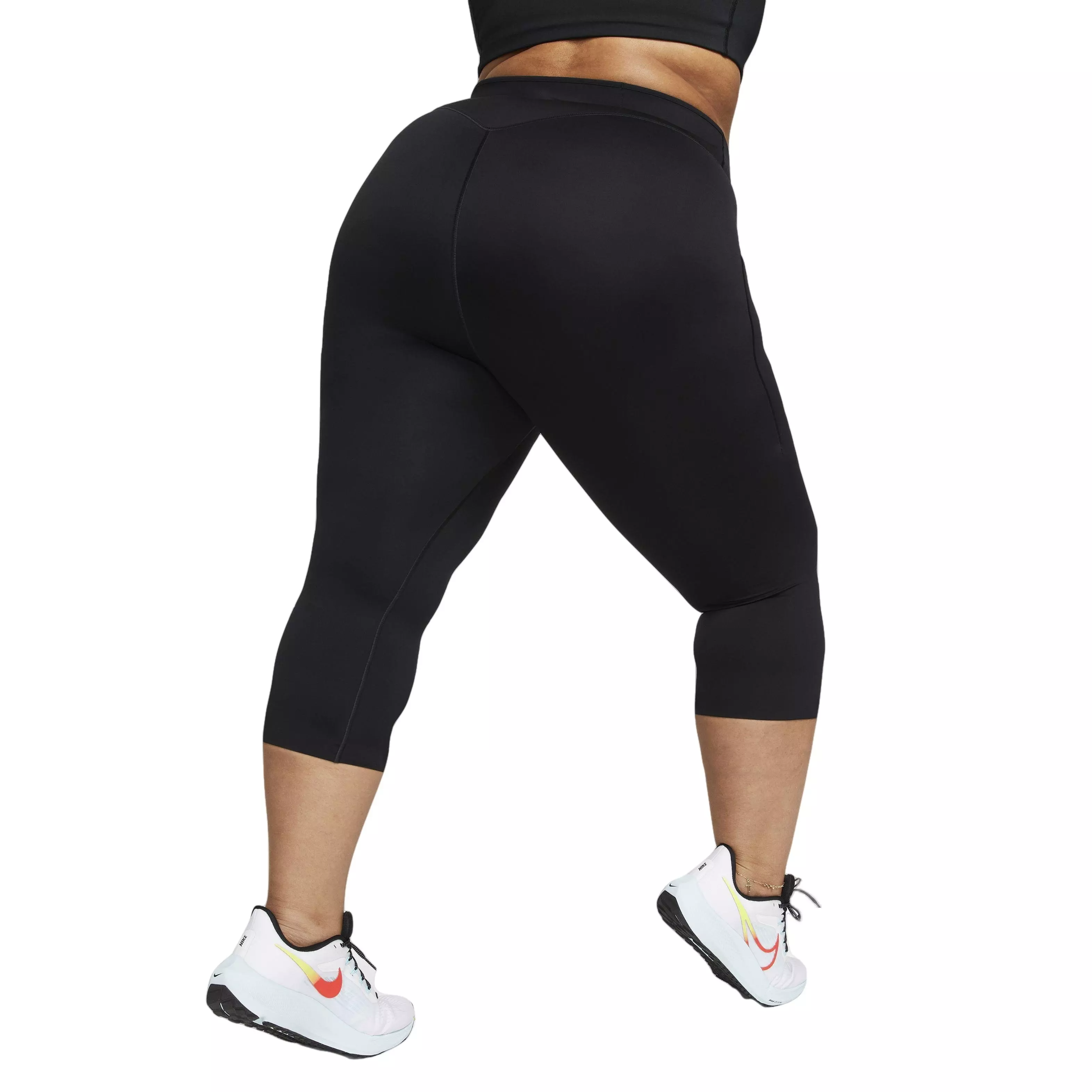 Women Nike Dri-Fit Firm-Support High-Waisted Cropped Leggings Size