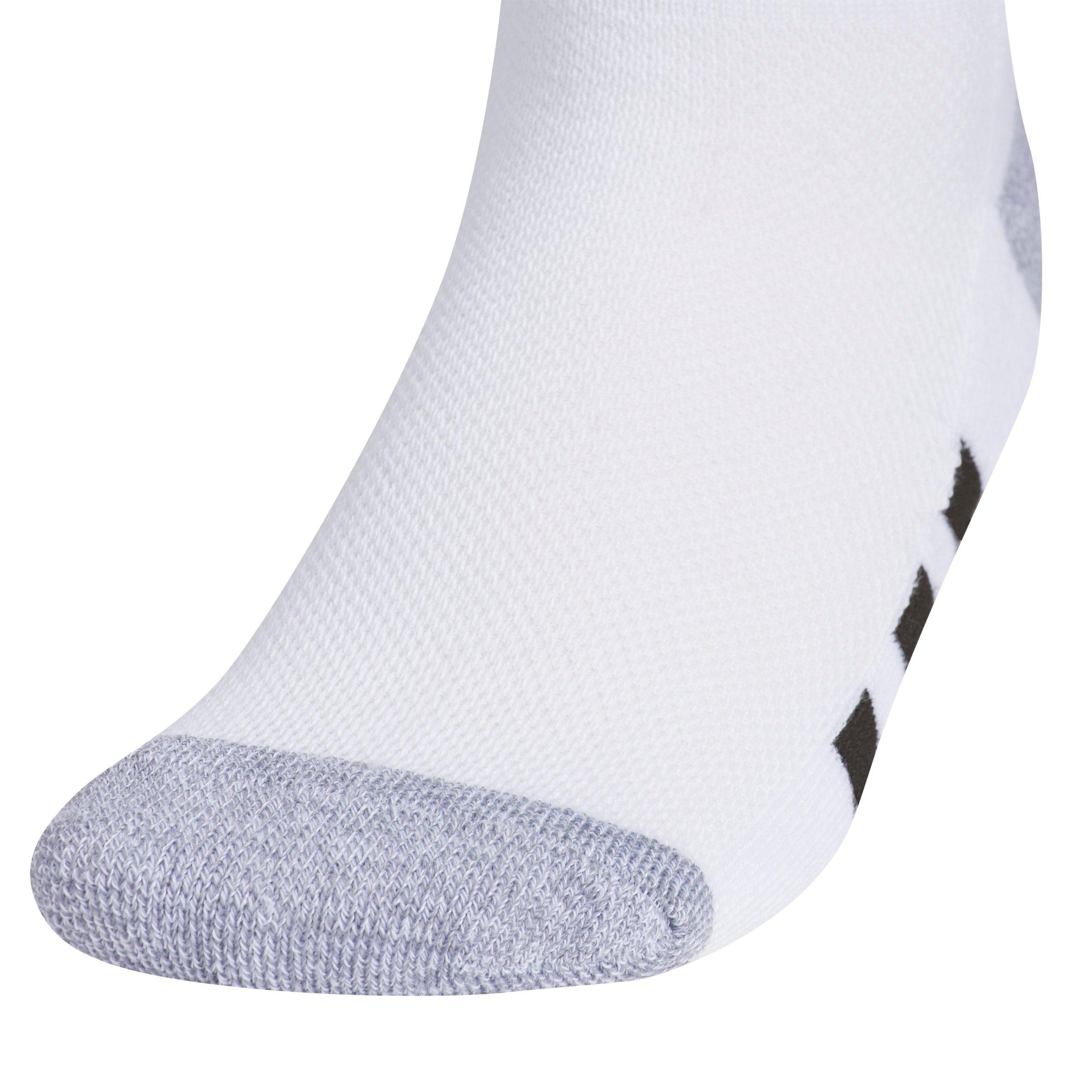 adidas Kids' Athletic Cushioned 6-Pack White/Black Crew Socks