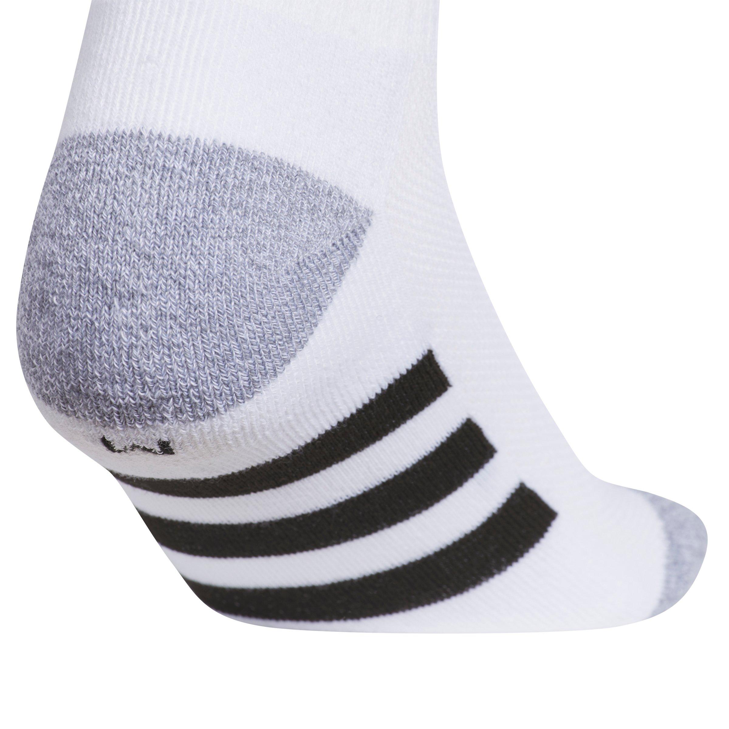 adidas Kids' Athletic Cushioned 6-Pack White/Black Crew Socks