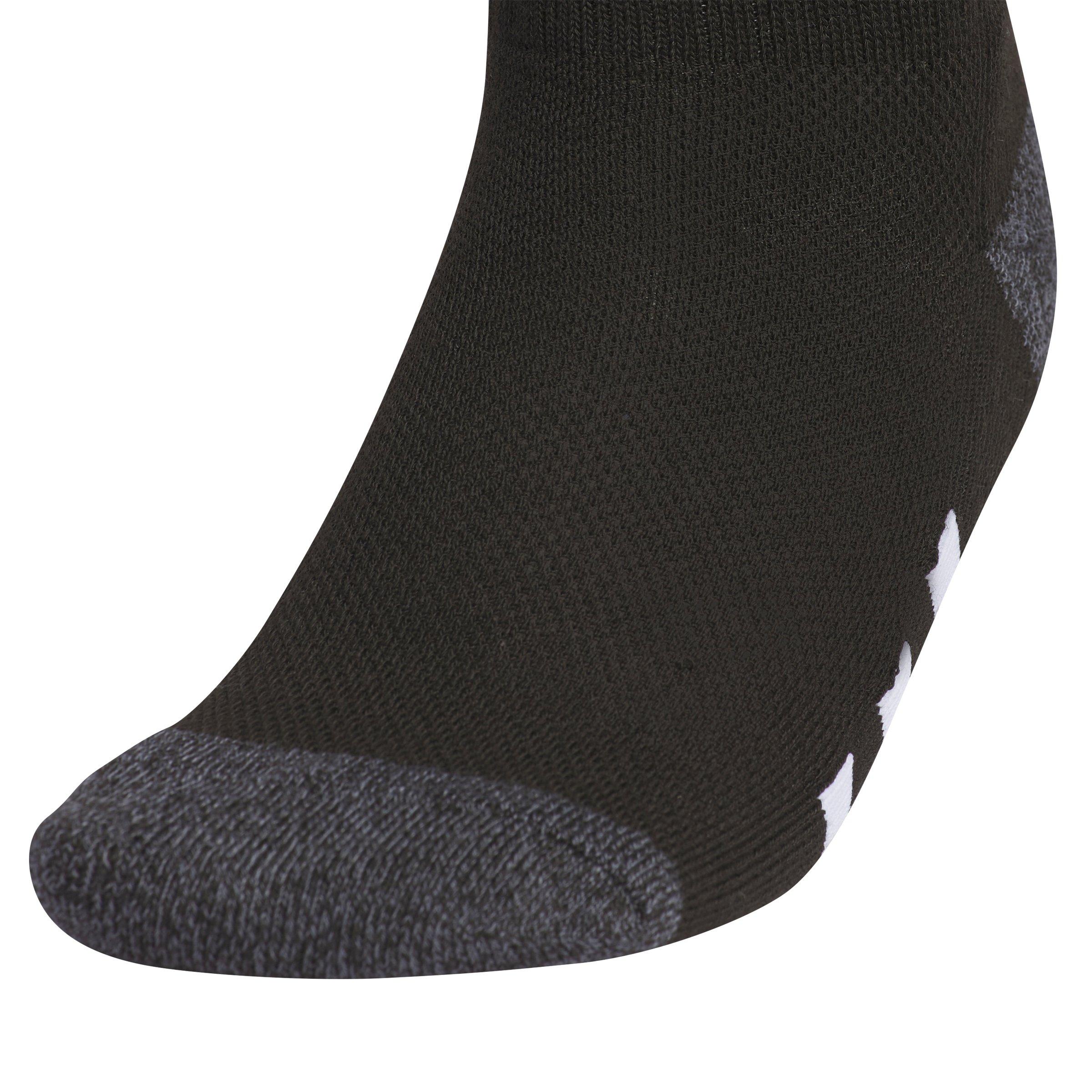 adidas Kids' Athletic Cushioned 6-Pack Black/White Crew Socks