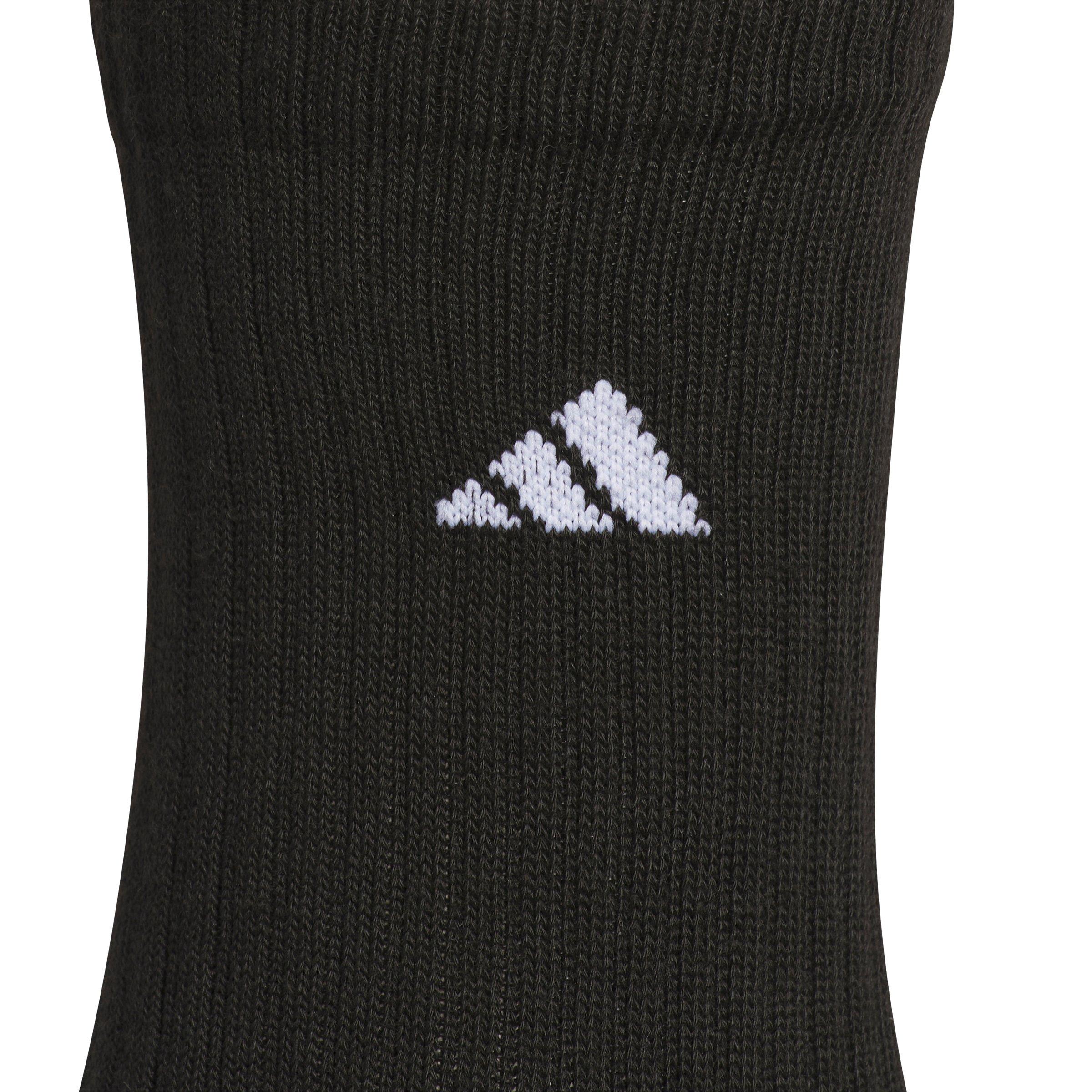 adidas Kids' Athletic Cushioned 6-Pack Black/White Crew Socks