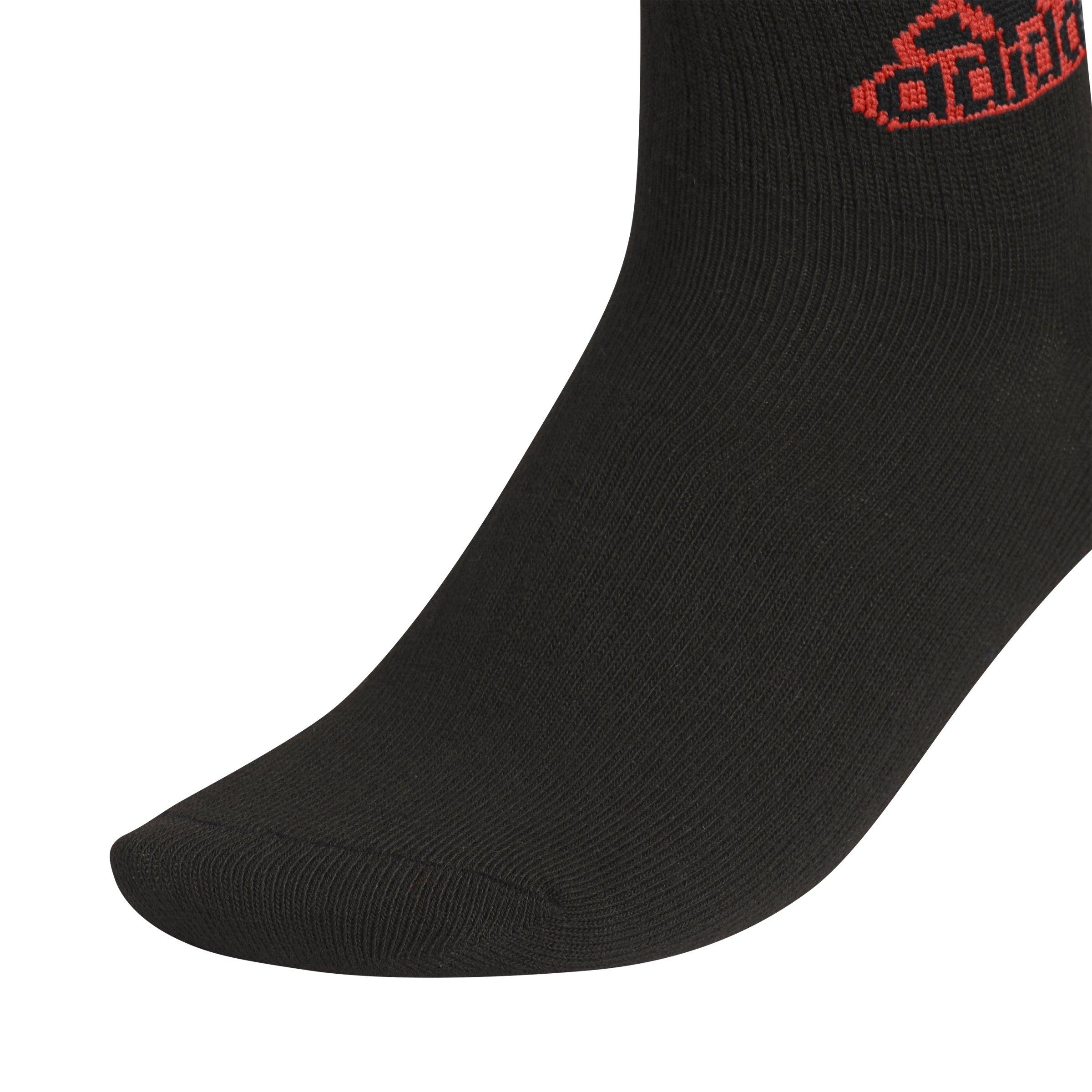adidas Kids' Superlite Classic 6-Pack Quarter Black Socks