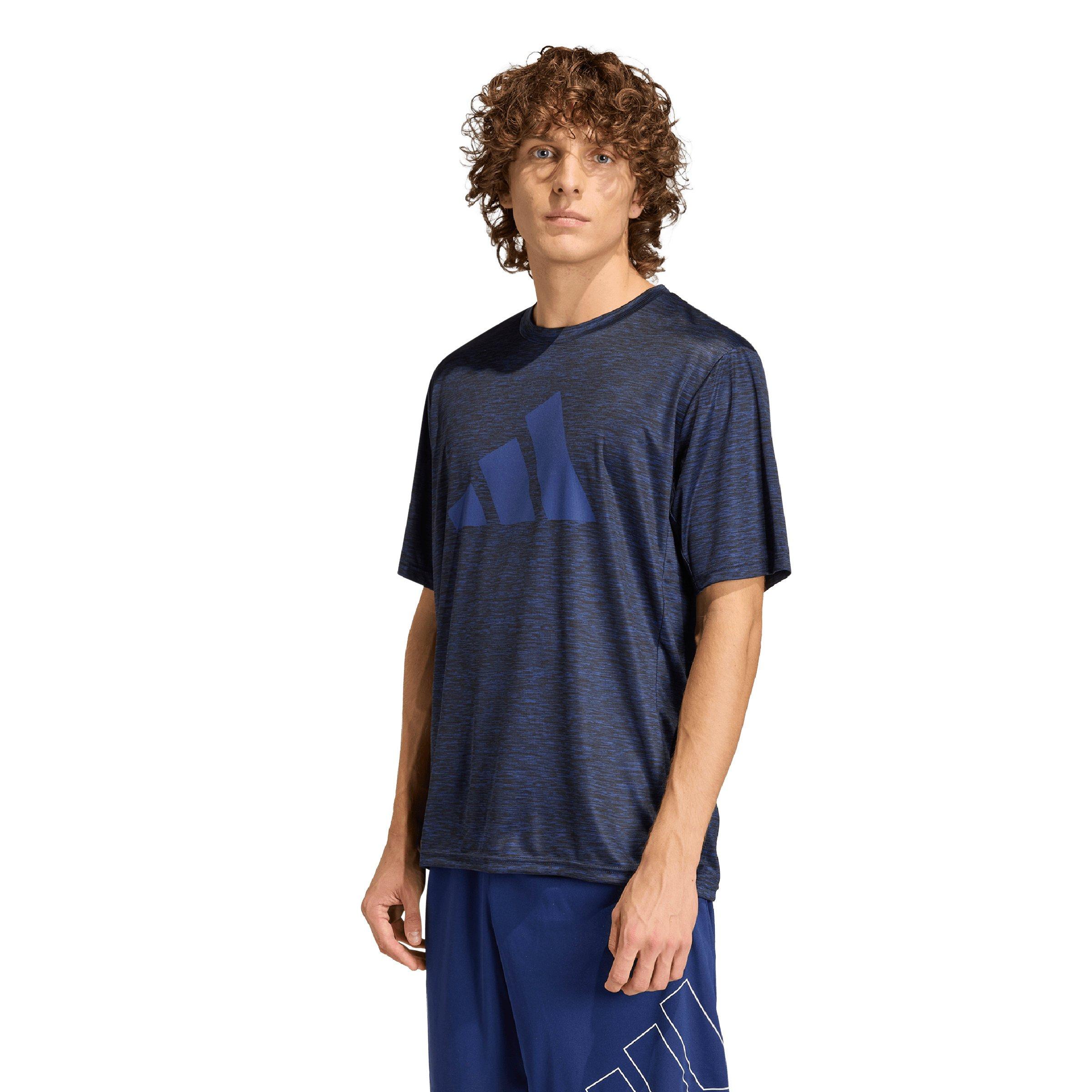 adidas Men's Workout Essentials Brandlove T-Shirt - Dark Blue - DARK BLUE Thumbnail View 1