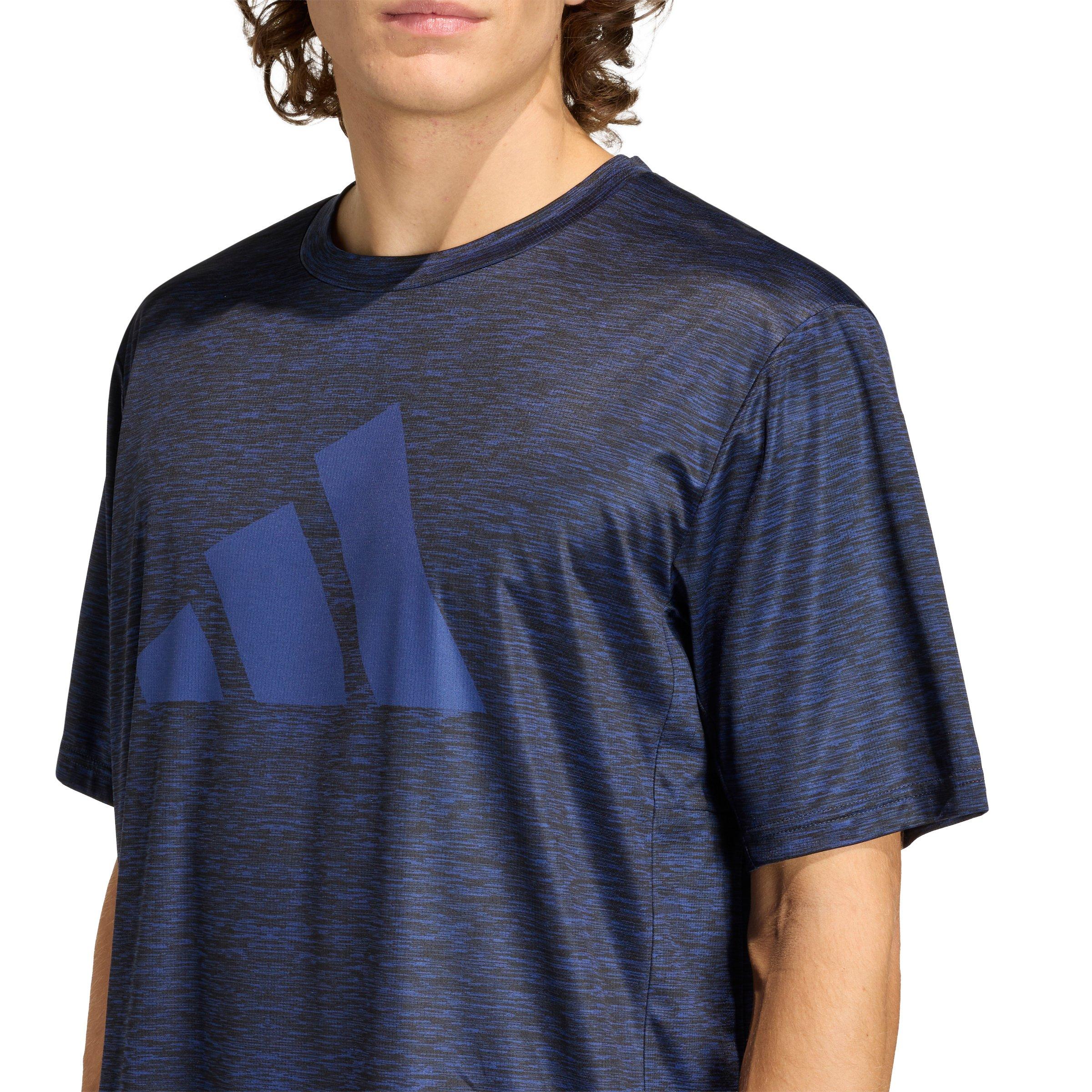 adidas Men's Workout Essentials Brandlove T-Shirt - Dark Blue - DARK BLUE Thumbnail View 4
