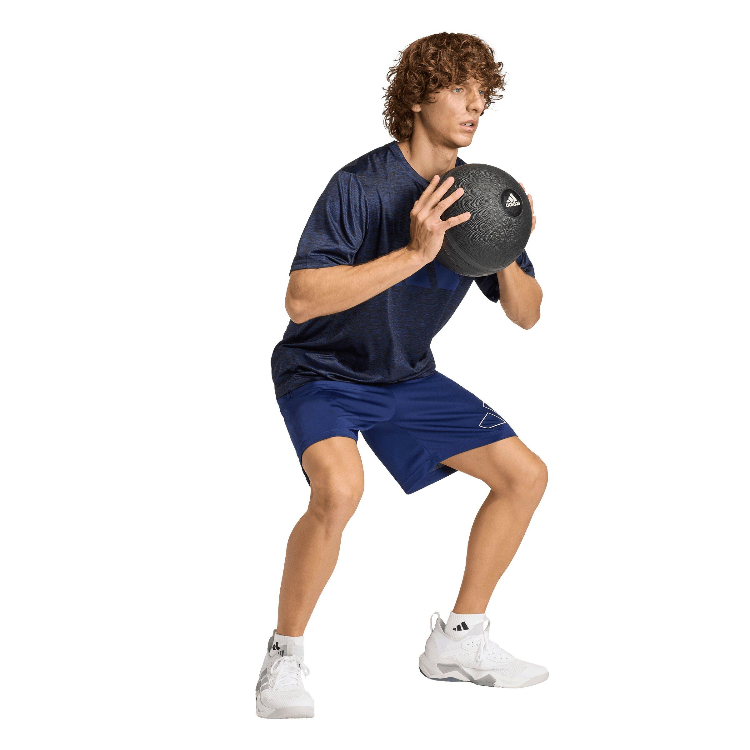 adidas Men's Workout Essentials Brandlove T-Shirt - Dark Blue - DARK BLUE Thumbnail View 5