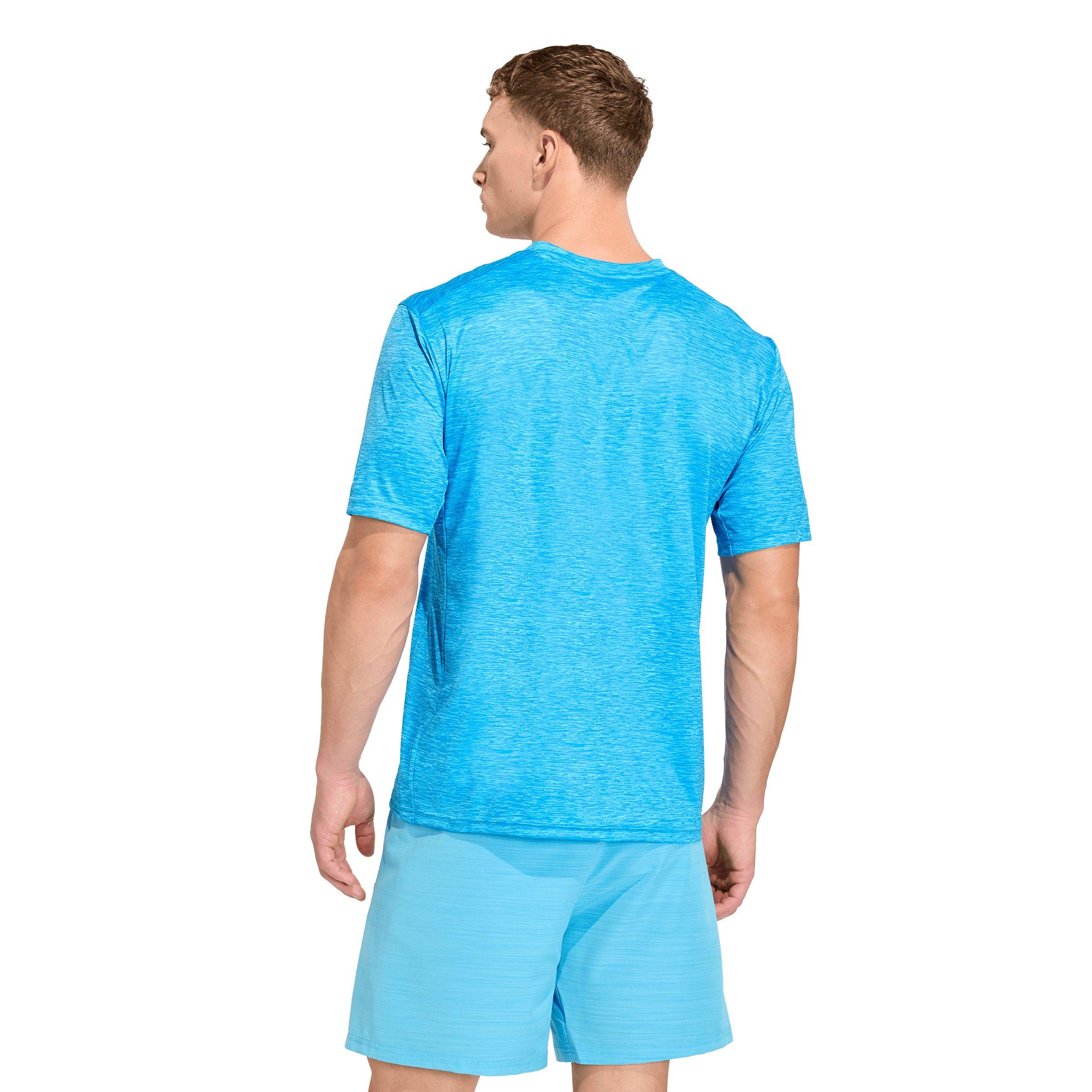 adidas Men's Workout Essentials Brandlove T-Shirt - Blue - BLUE Thumbnail View 2