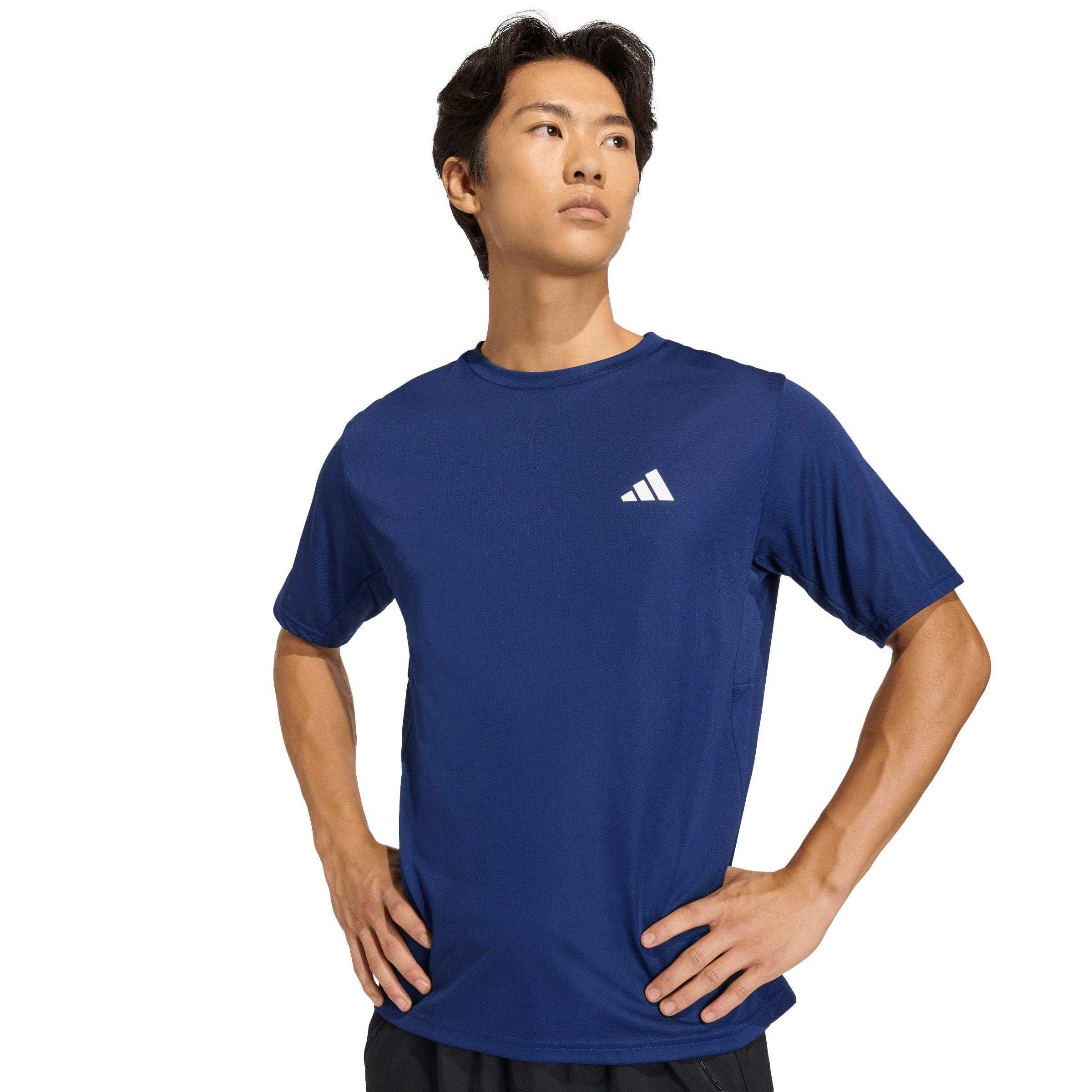adidas Men's Workout Essentials Base T-Shirt - Dark Blue - DARK BLUE Thumbnail View 3