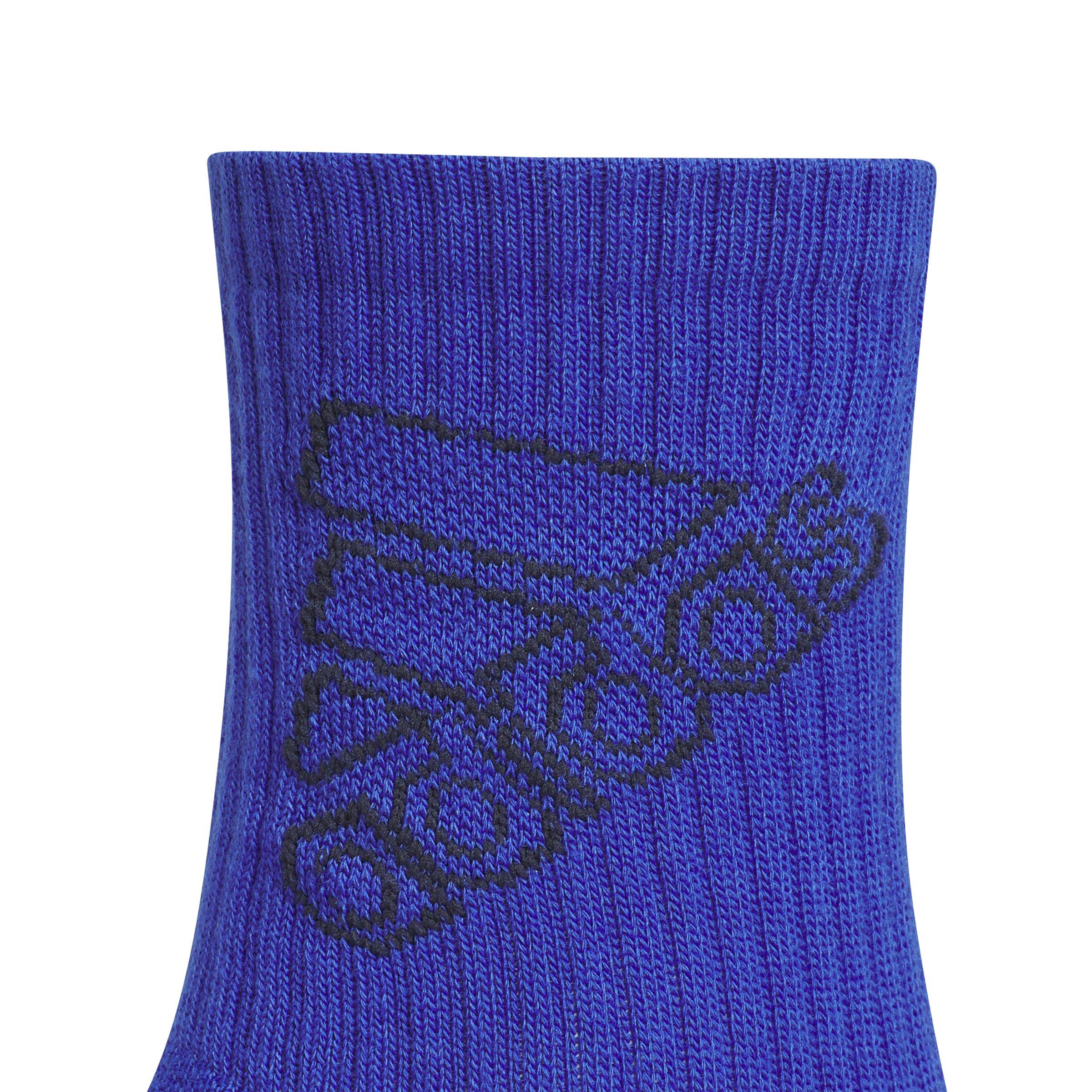 adidas Kids' Cushioned Mixed 2.0 6-Pack Grey/White/Blue Crew Socks
