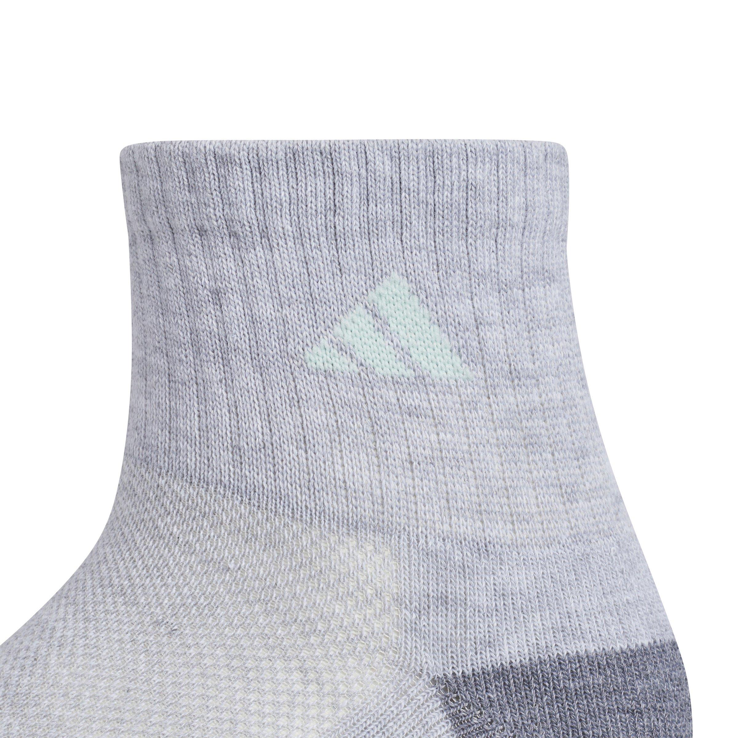adidas Kids' Athletic Cushioned 6-Pack Quarter Multi Color Socks