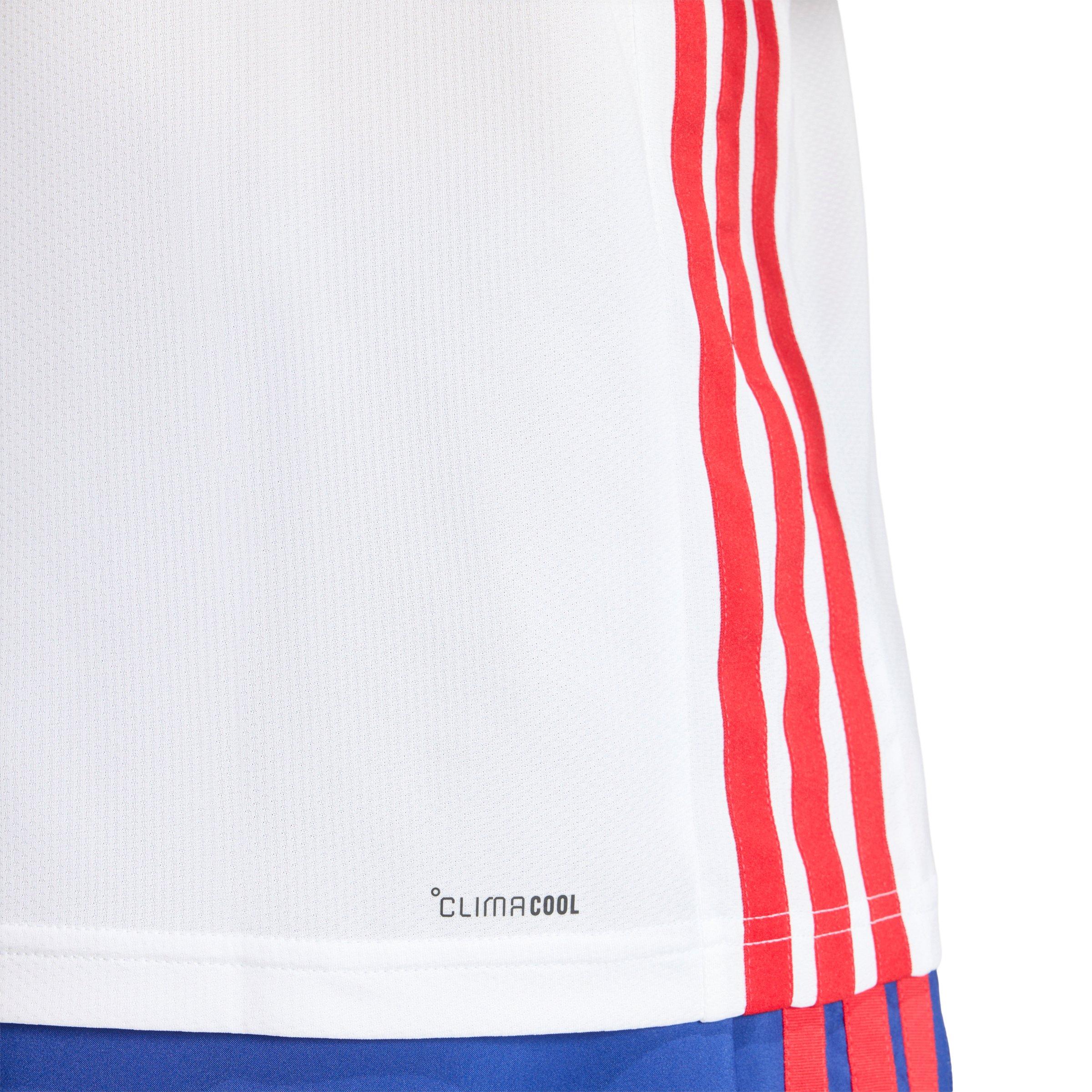 adidas Men's Workout Essentials Base 3-Stripes T-Shirt - White/Red - WHITE/RED Thumbnail View 4