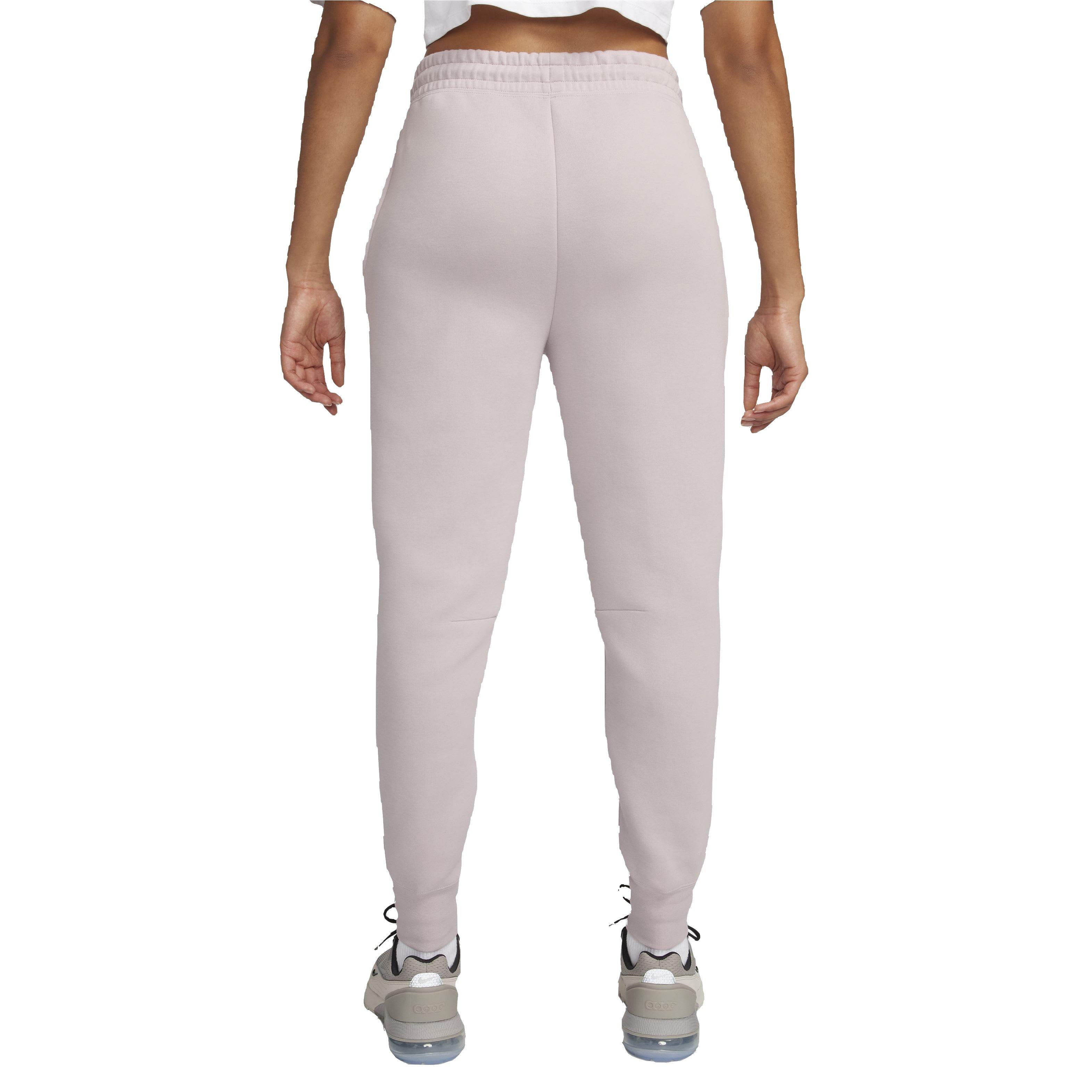 Nike Women's Sportswear Tech Fleece Mid-Rise Joggers - LT GREY Thumbnail View 2