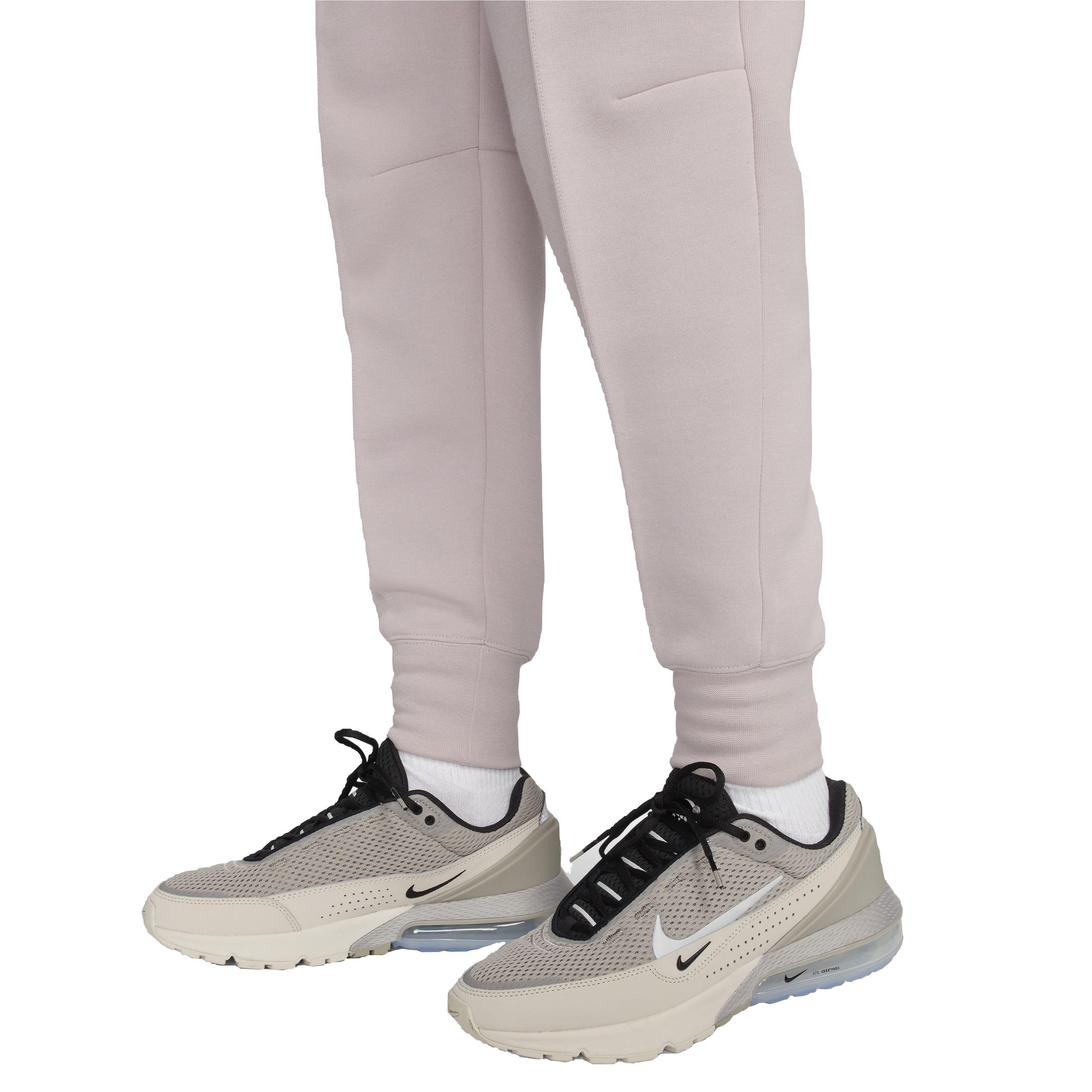 Nike Women's Sportswear Tech Fleece Mid-Rise Ribbed Joggers - LT GREY Thumbnail View 8