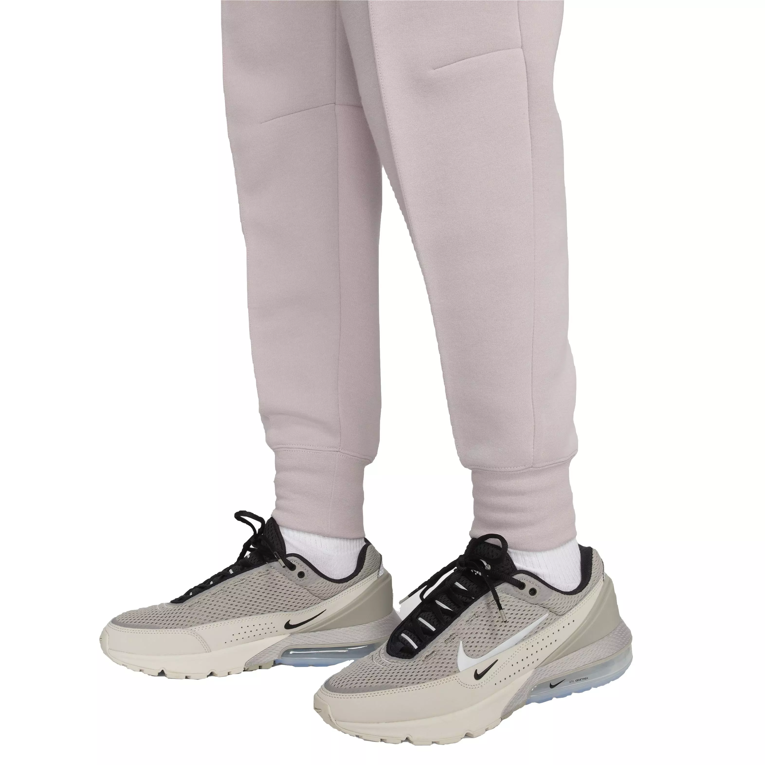 Nike Women's Sportswear Tech Fleece Mid-Rise Ribbed Joggers - LT GREY
