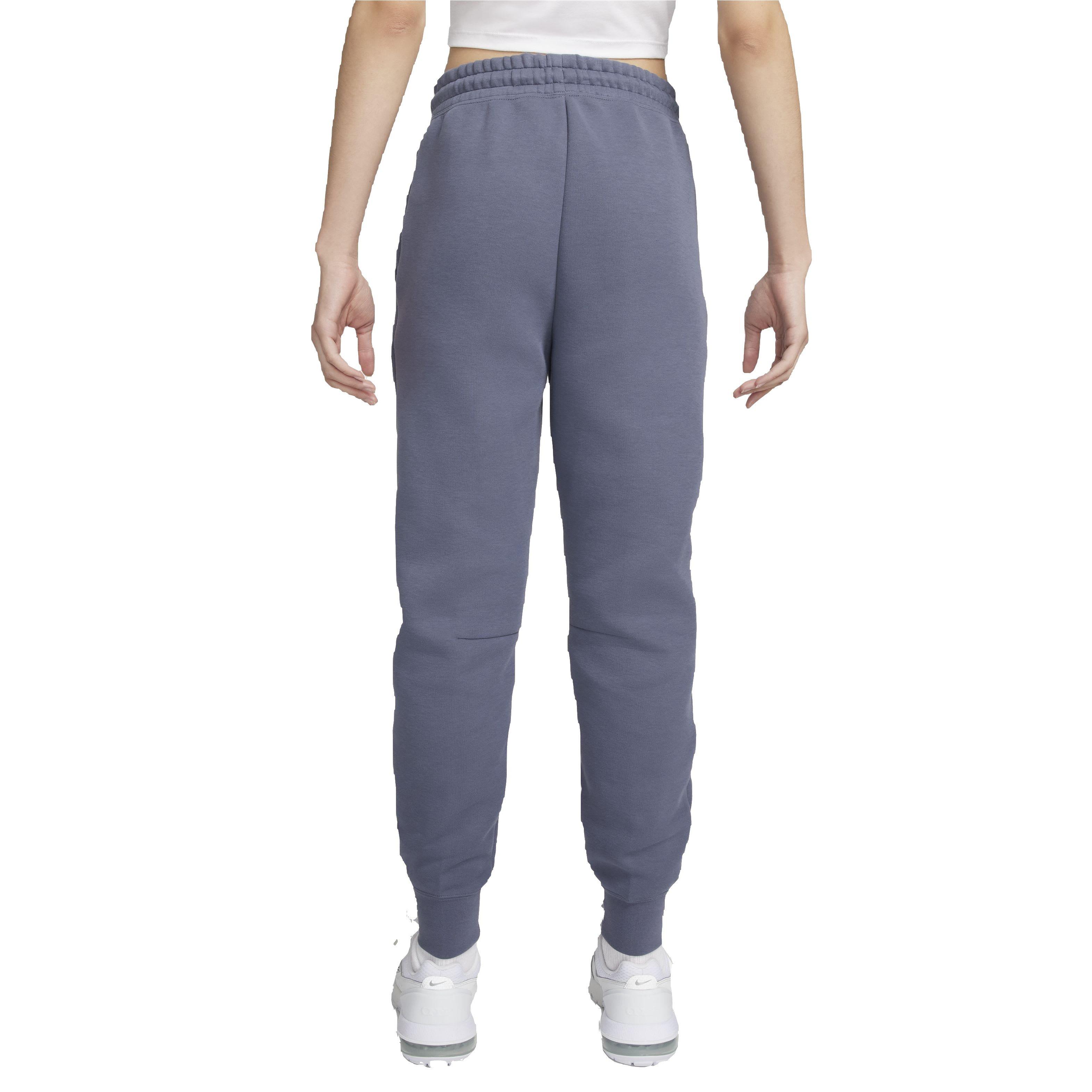 Nike Women's Sportswear Tech Fleece Mid-Rise Ribbed Joggers - DK GREY Thumbnail View 2