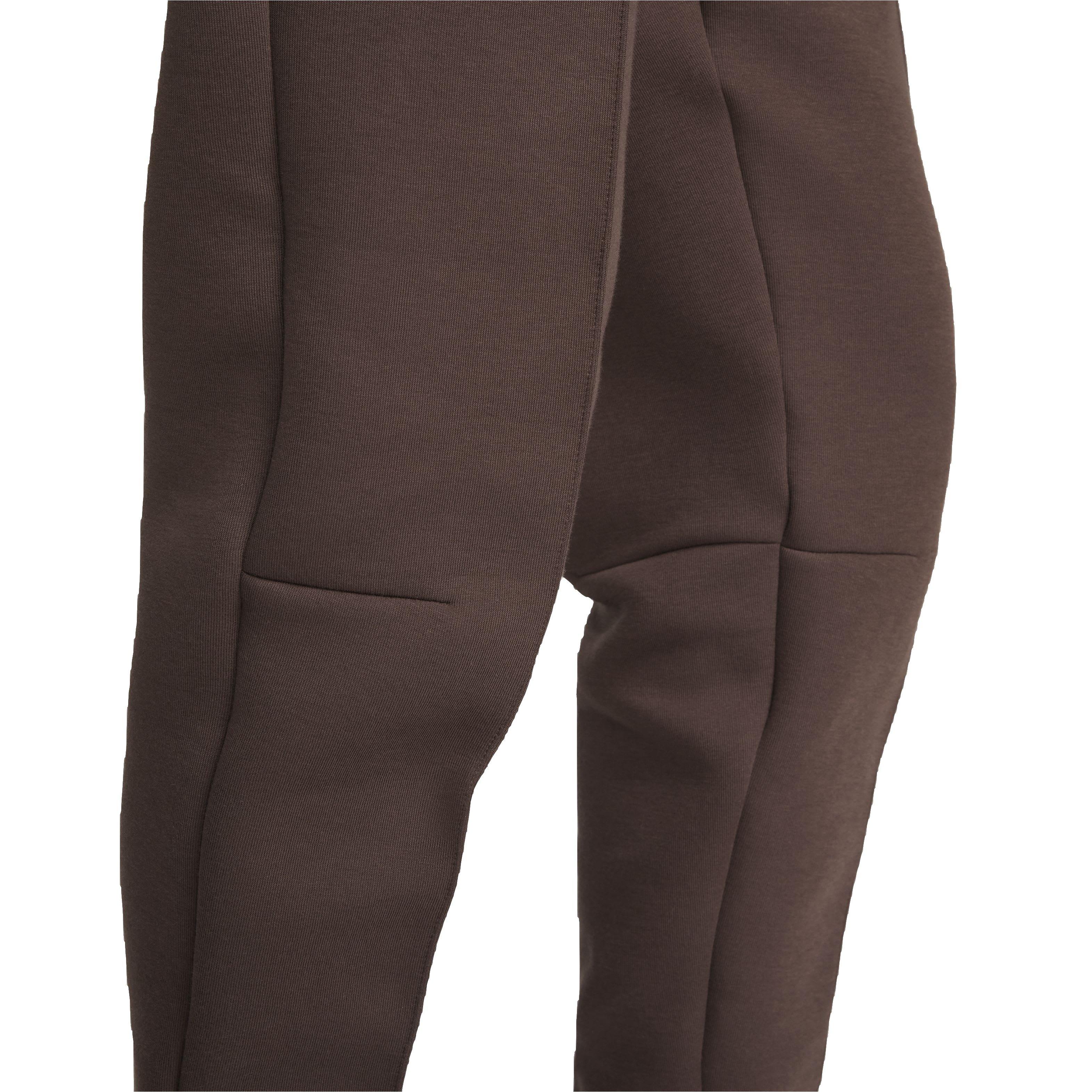 Nike Women's Sportswear Tech Fleece Mid-Rise Joggers - BROWN Thumbnail View 6